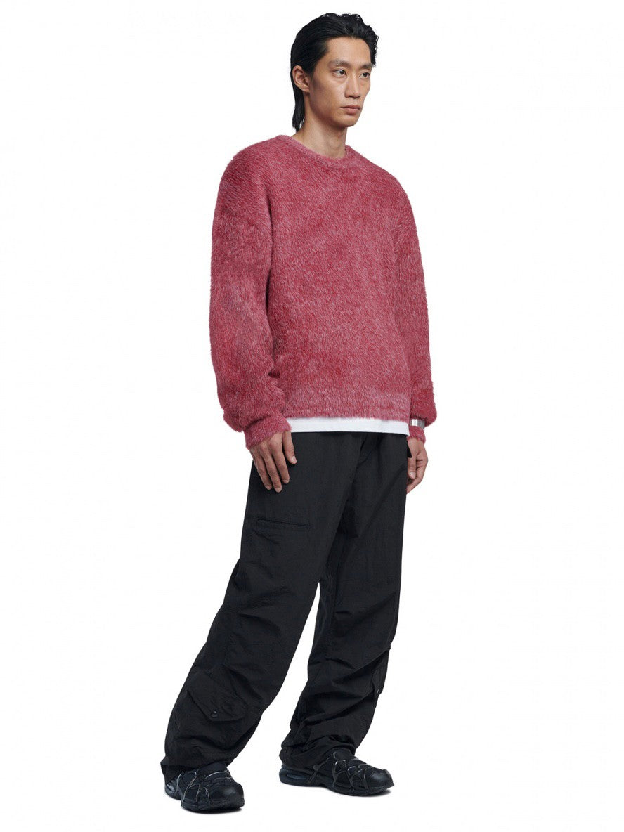 【NOMANUAL】CROPPED HAIRY KNIT (15color) / 【ノーマニュアル】クロップドヘアリー長袖ニット