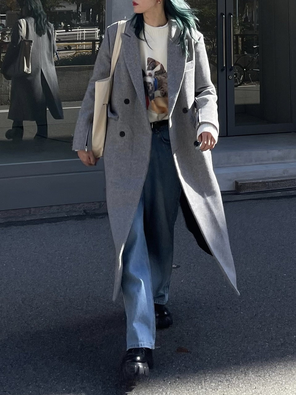 受注制【Chikashitsu +】arm zip gentleman coat (2color)
