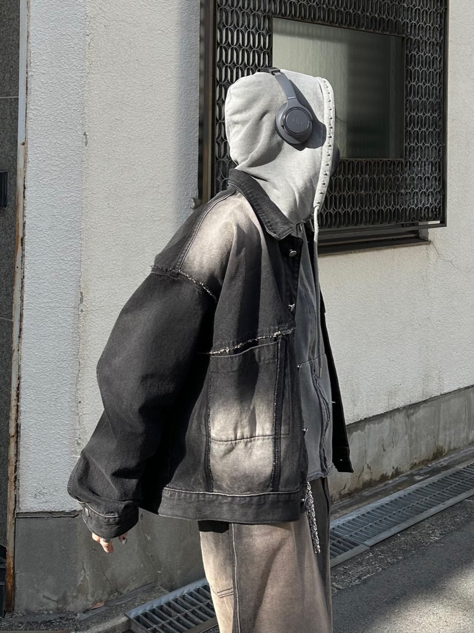 受注制【Chikashitsu +】vintage wash denim jacket (2color)