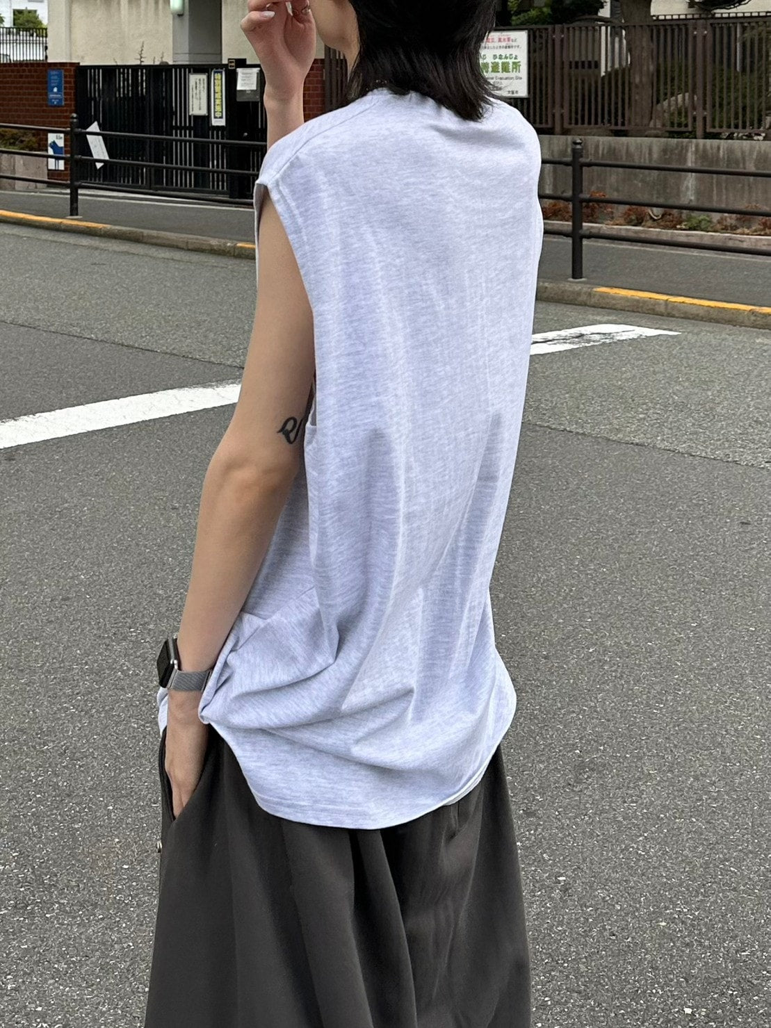 受注制【Chikashitsu +】basic cotton sleeveless (5color)