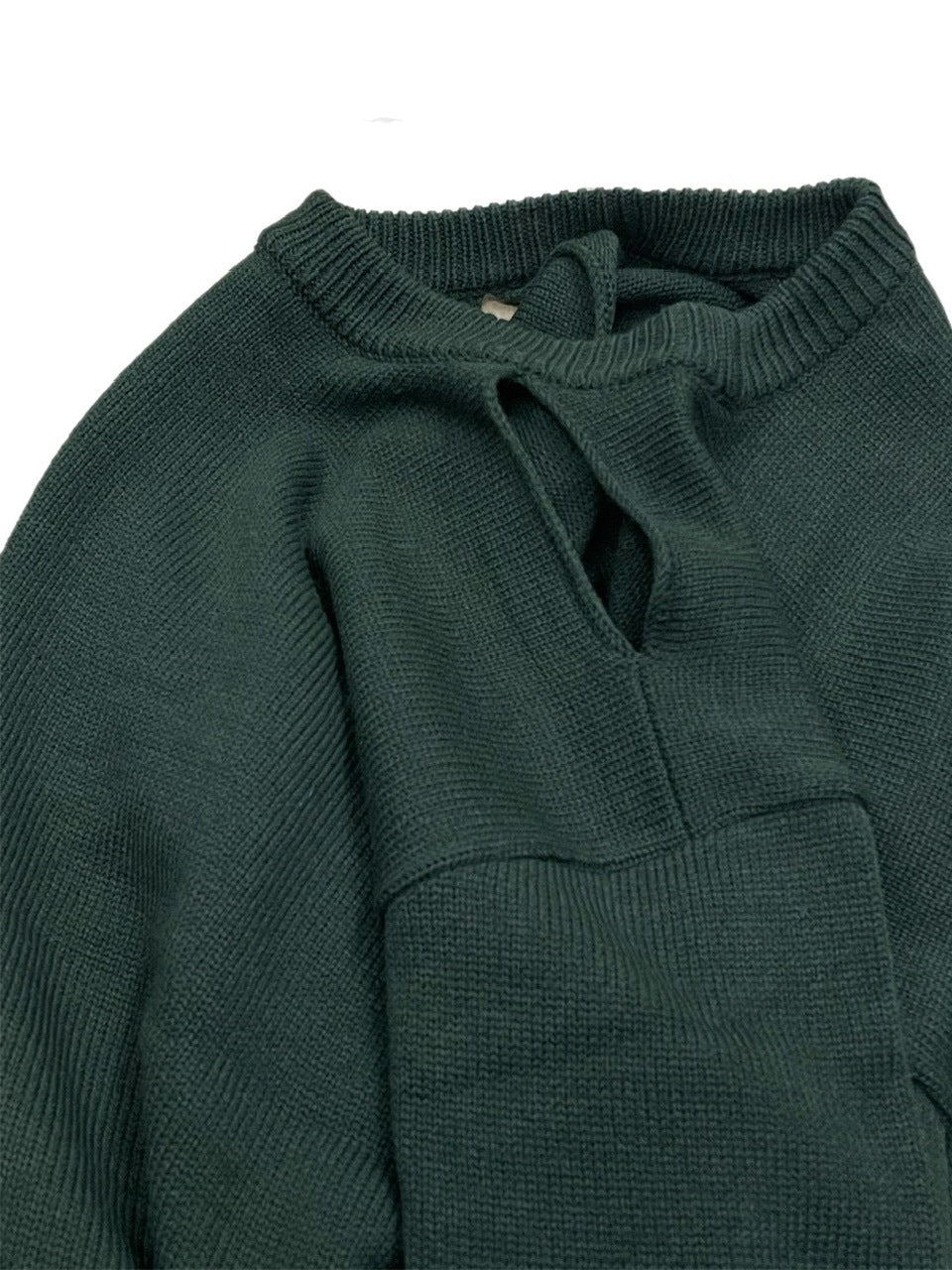 受注制【Chikashitsu +】shoulder slit knit (4color)