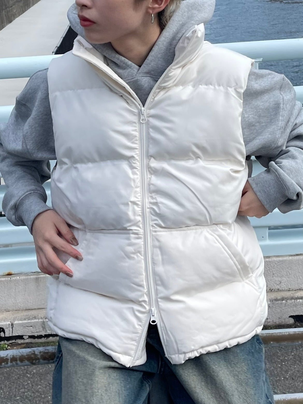 受注制【Chikashitsu +】padded vest (5color)