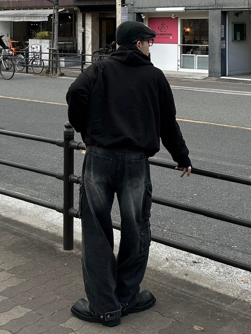 大阪店WEB限定【Chikashitsu +】damage arm warmer hoodie (3color)