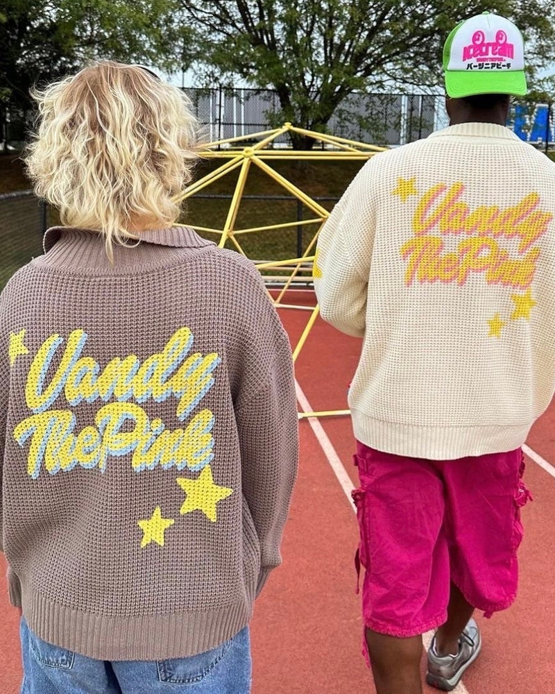 【VANDY THE PINK】STAR KNIT ZIP UP