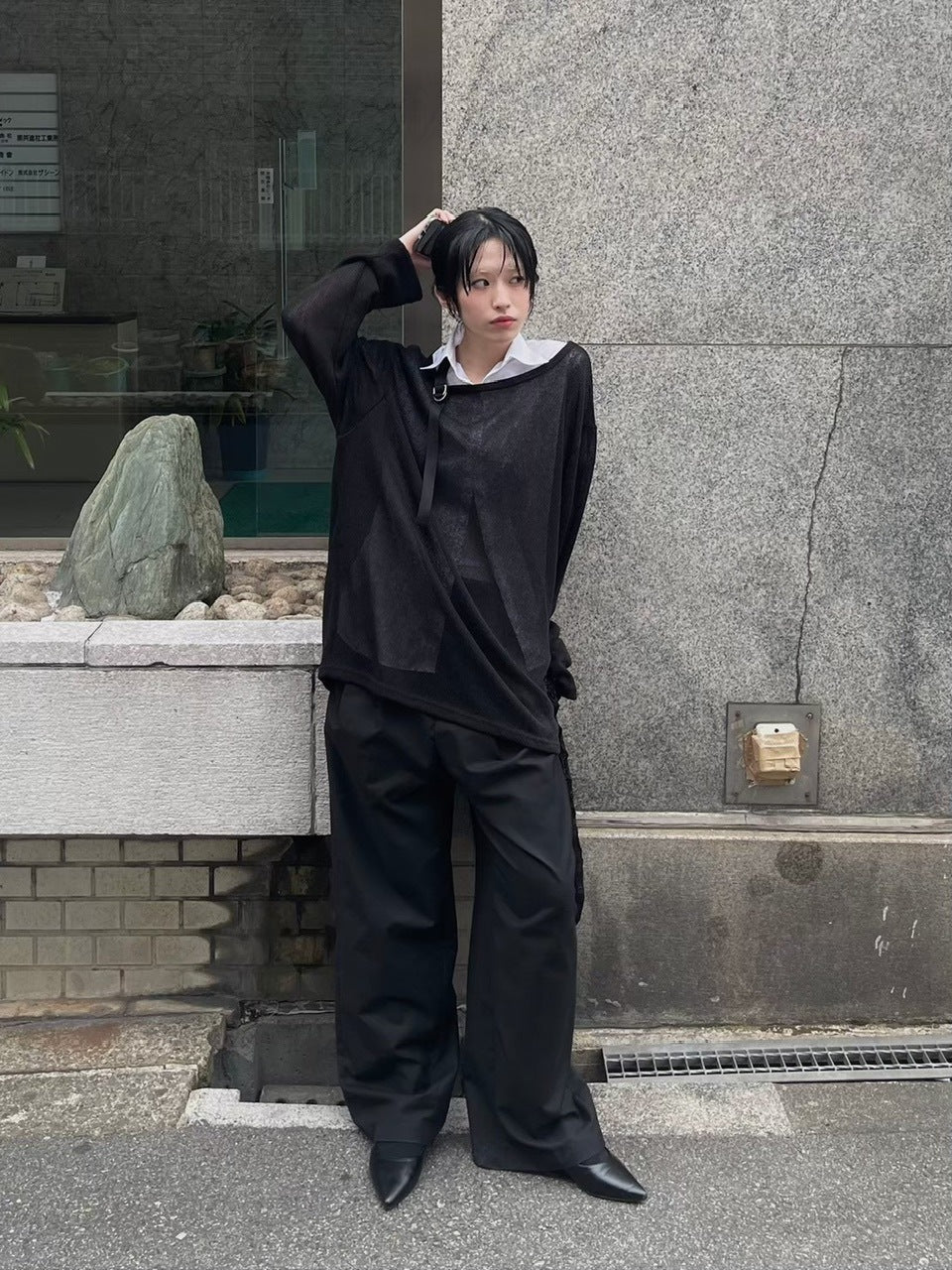 受注制【Chikashitsu +】belt design summer knit (3color)