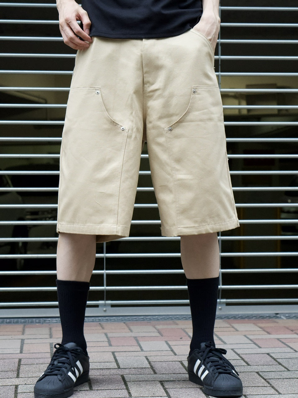東京店WEB限定受注制【Chikashitsu +】utility half pants (2color)