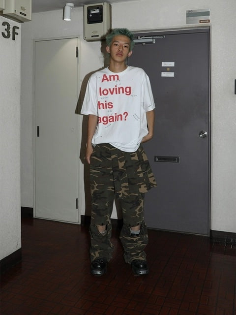 【ESC STUDIO】skirt layered snap pants