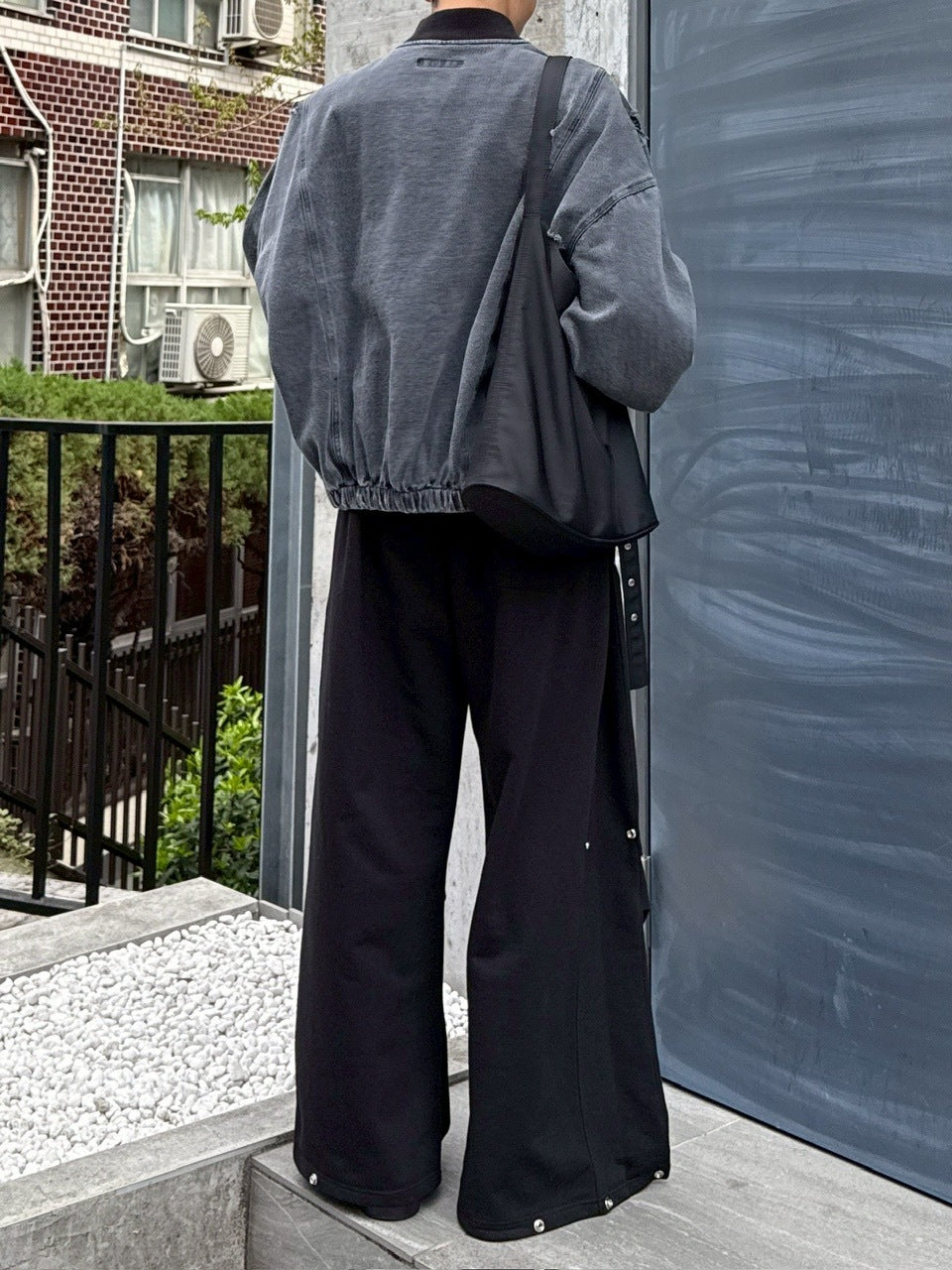 【Chikashitsu +】denim flight bomber jacket (2color)