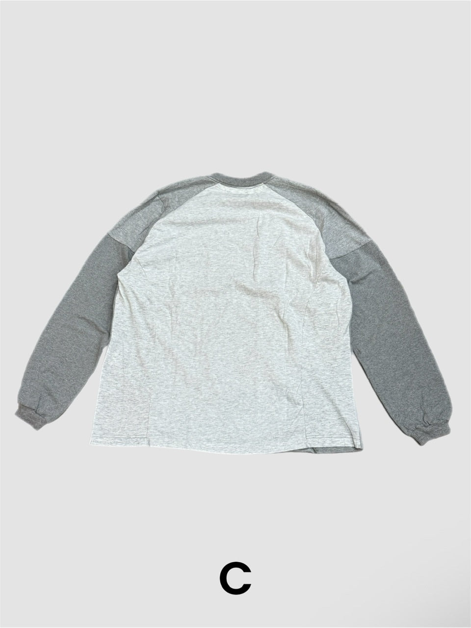 【Re +】cutting switch long sleeve (gray)