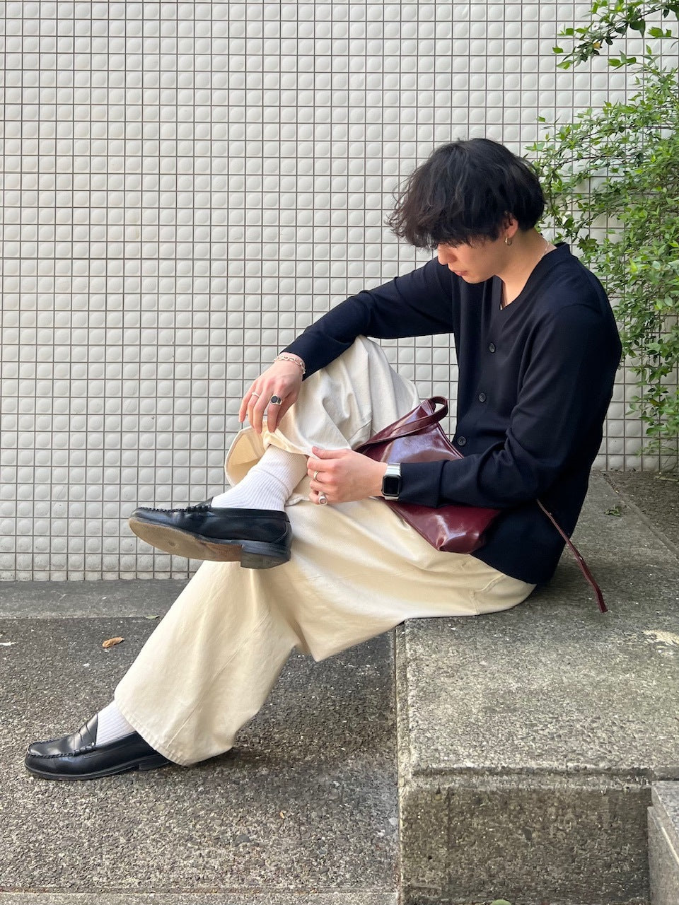 東京店WEB限定受注制【Chikashitsu +】PU Leather cross bag (4color)