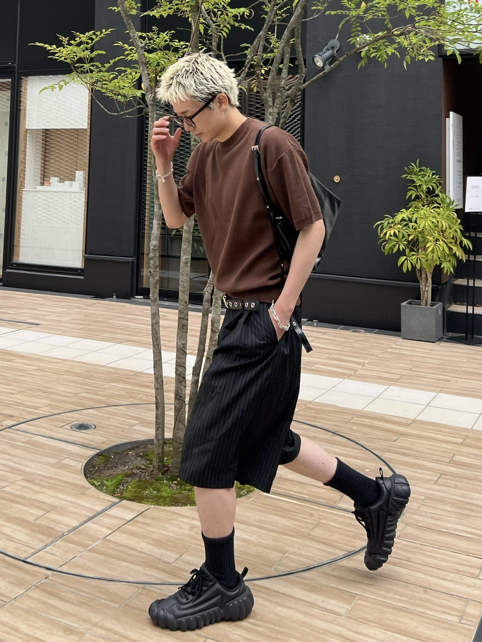 東京店WEB限定受注制【Chikashitsu +】crew neck cotton knit (3color)