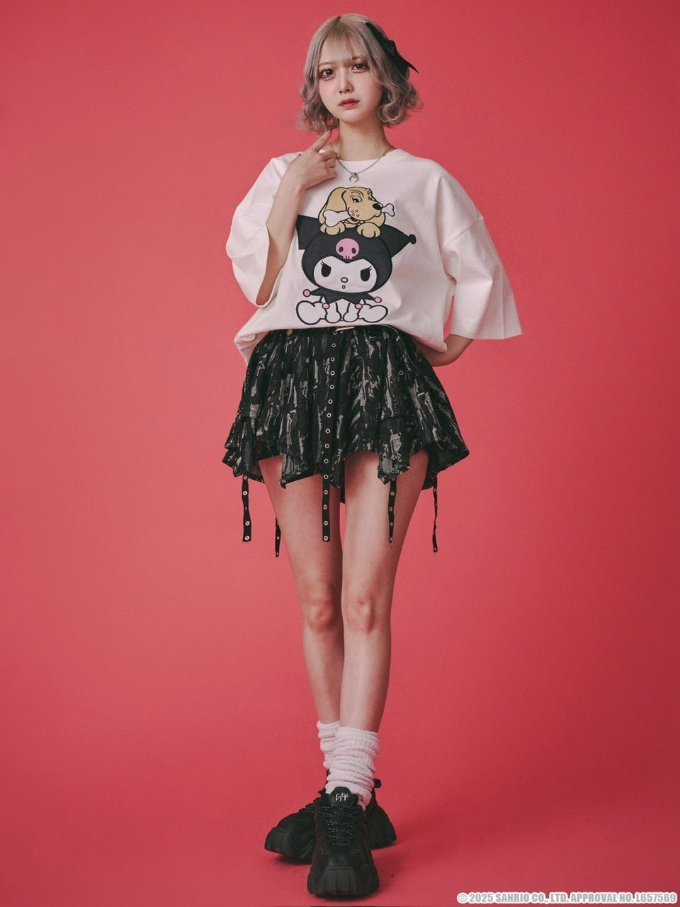 【GALFY×KUROMI】クロミちゃんとGALFYの半袖TEE