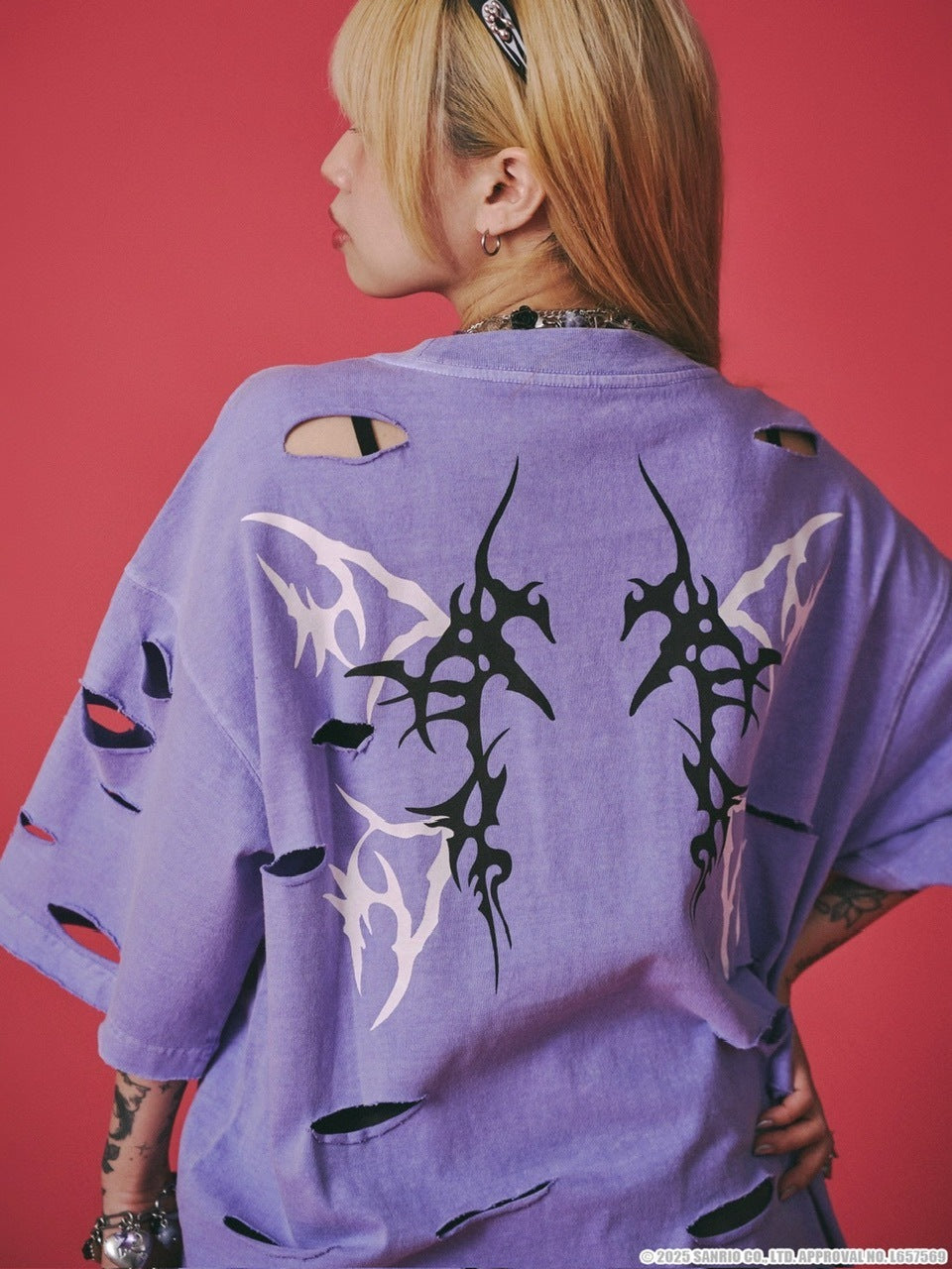 【GALFY×KUROMI】イルガルフィーボロボロ半袖TEE