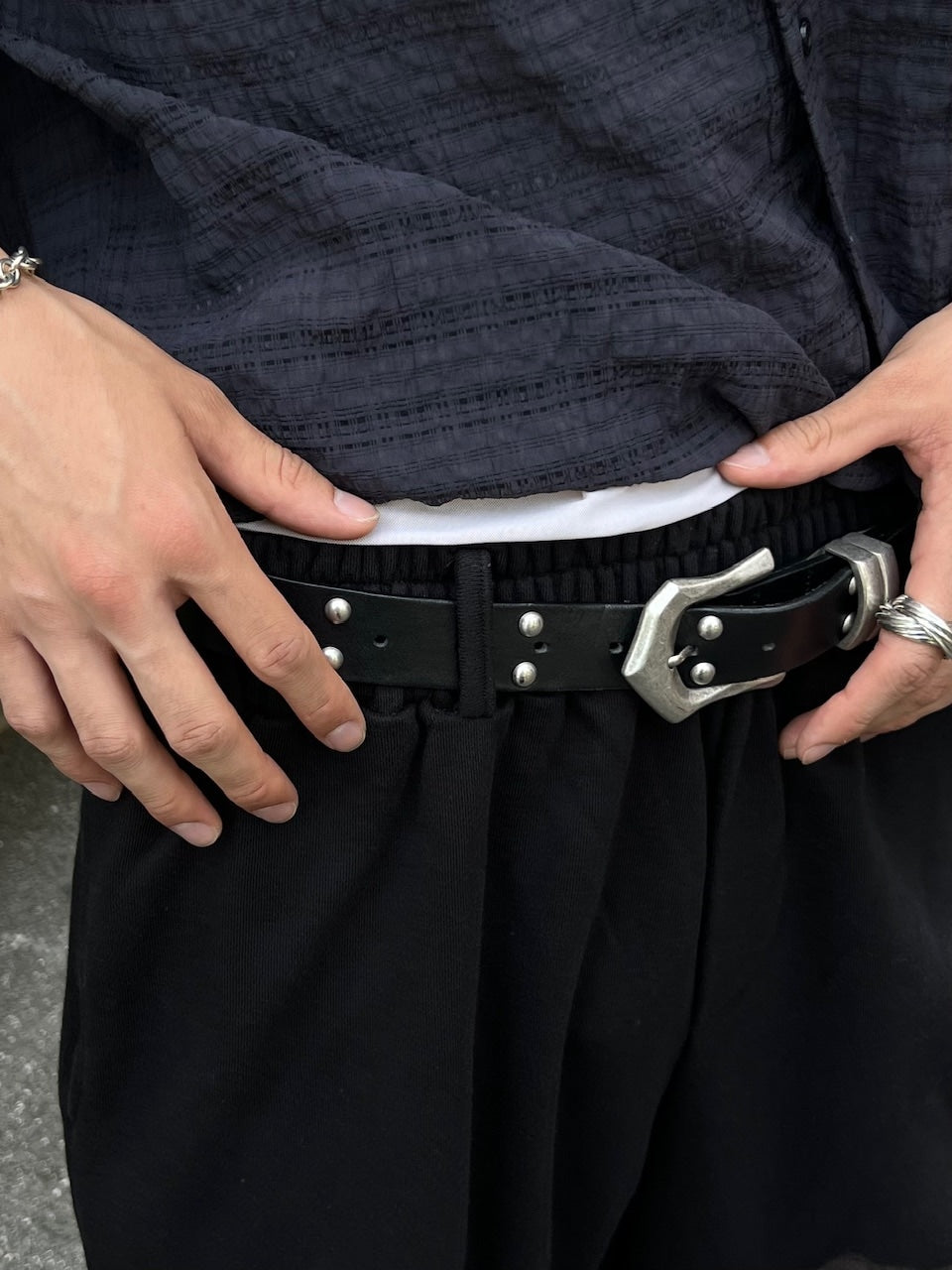 受注制【Chikashitsu +】full length crash sweat pants / 【チカシツプラス】フルレングスクラッシュスウェットパンツ (2color)