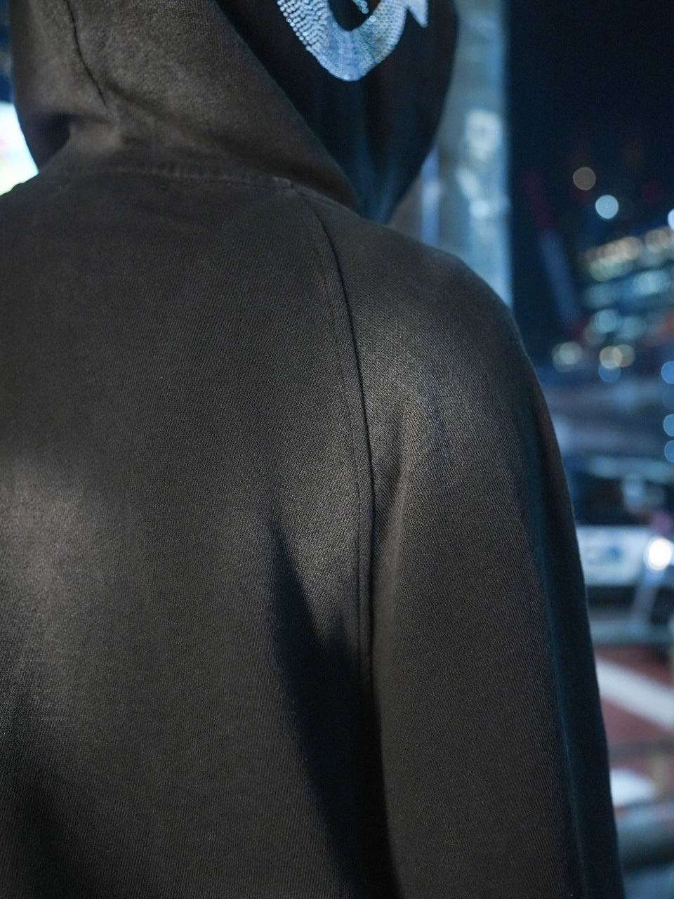 【NMTXU】rhinestone design zip parka / 【エヌエムティーエックスユー】ラインストーンデザインダブルジップパーカー