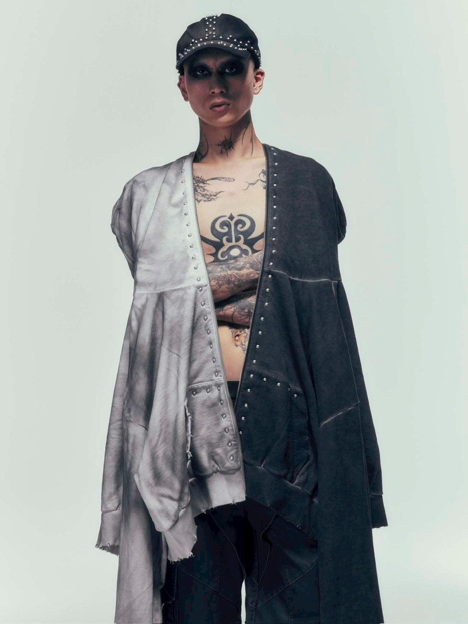 【DIG YOUR OWN GRAVE】FULLZIP STUDDED HOODIE /【ディグユアオウングレイブ】スタッズフルジップアップパーカー