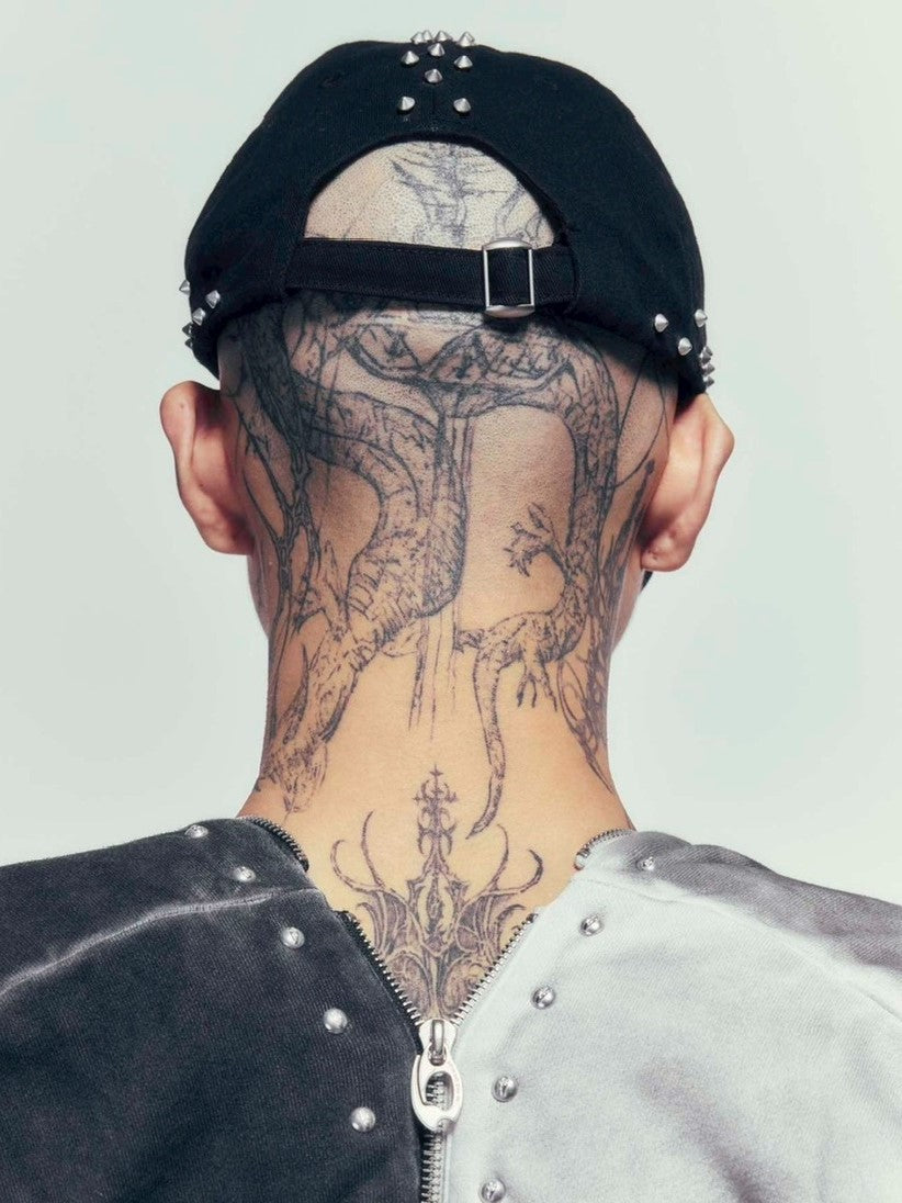 【DIG YOUR OWN GRAVE】SILENT CROSS CAP /【ディグユアオウングレイブ】スタッズキャップ