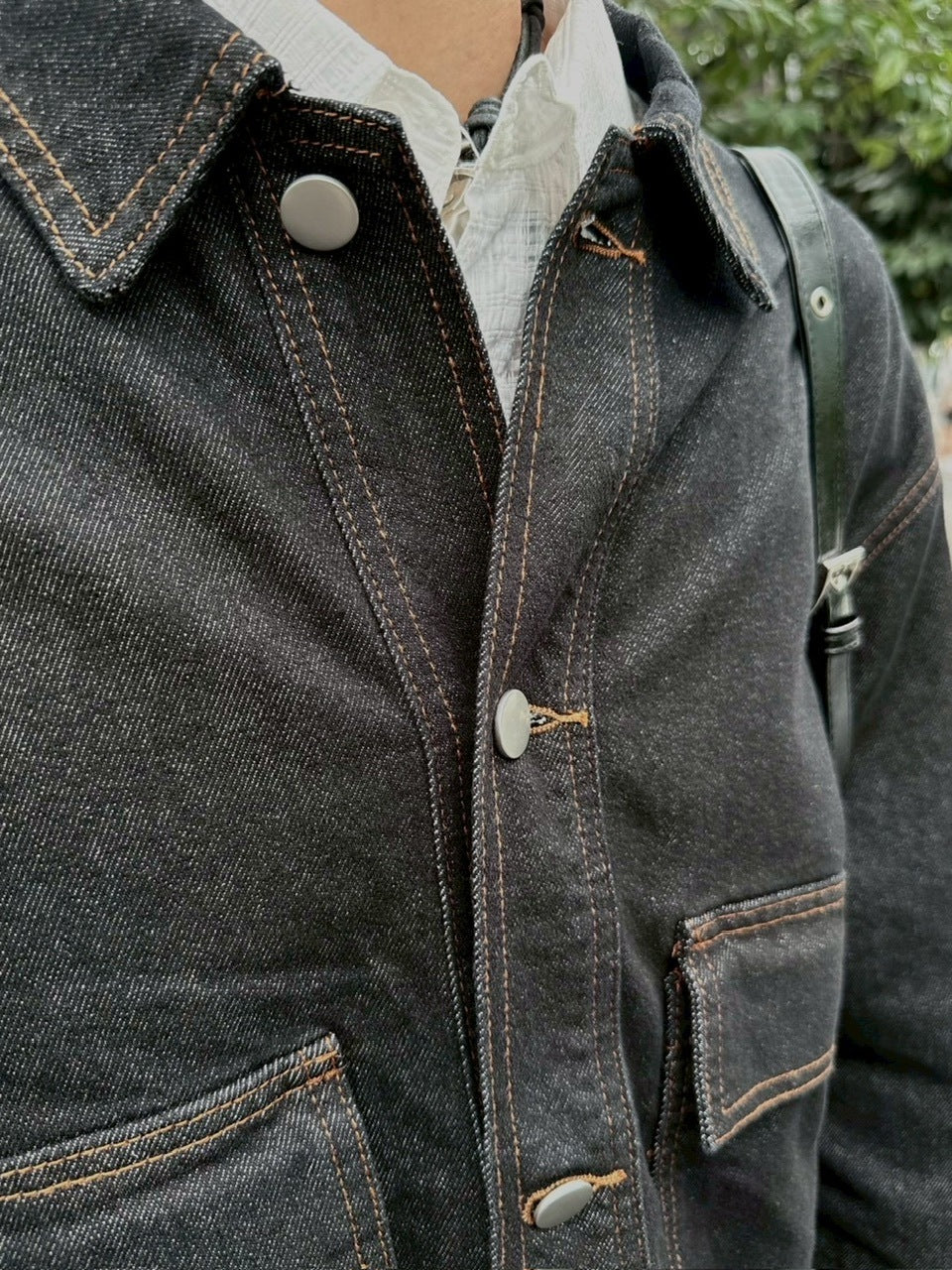 受注制【Chikashitsu +】2 pocket rigid denim jacket / 【チカシツプラス】ツーポケットデニムジャケット (2color)