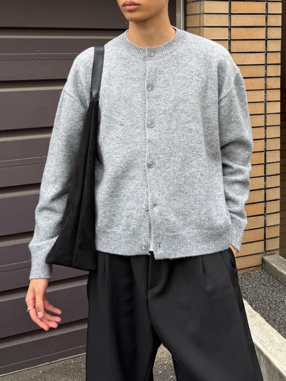 東京店WEB限定受注制【Chikashitsu +】soft touch crew neck knit cardigan / 【チカシツプラス】ソフトタッチクルーネックニットカーディガン (4color)