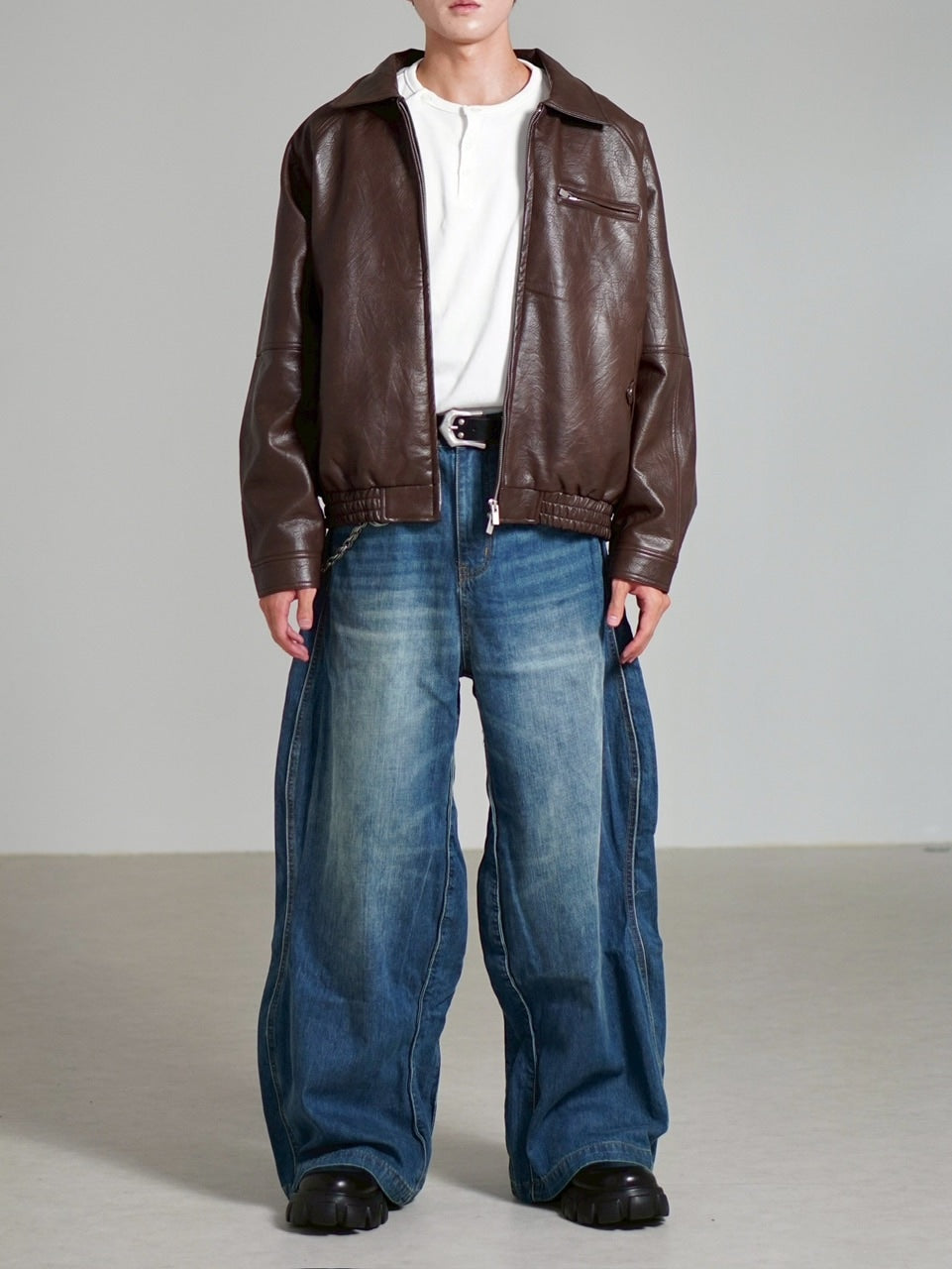 受注制【Chikashitsu +】bomber synthetic material jacket / 【チカシツプラス】ボンバーシンセティックマテリアルジャケット (2color)