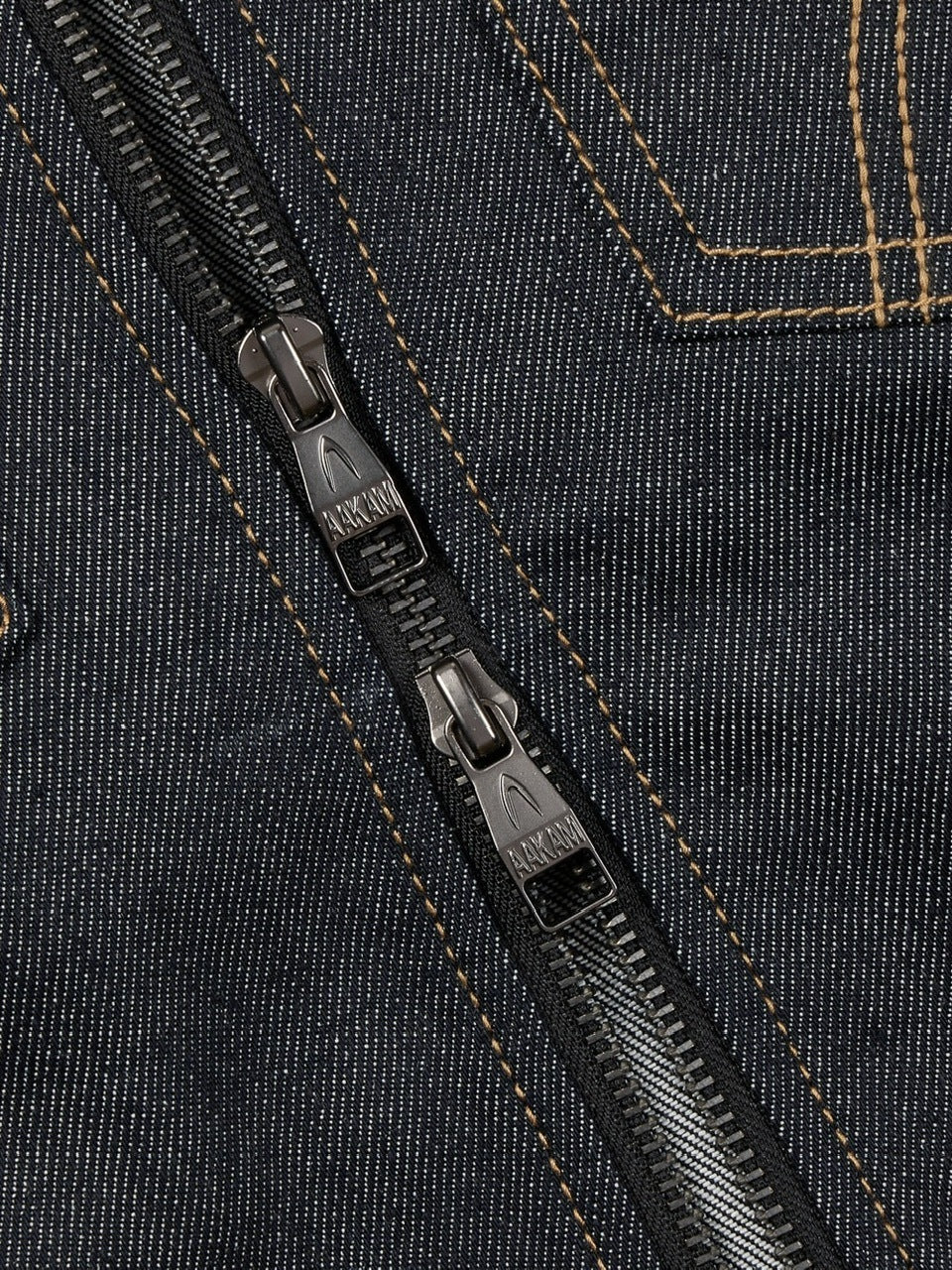 【AAKAM】Banding Denim Zip-Up Jacket