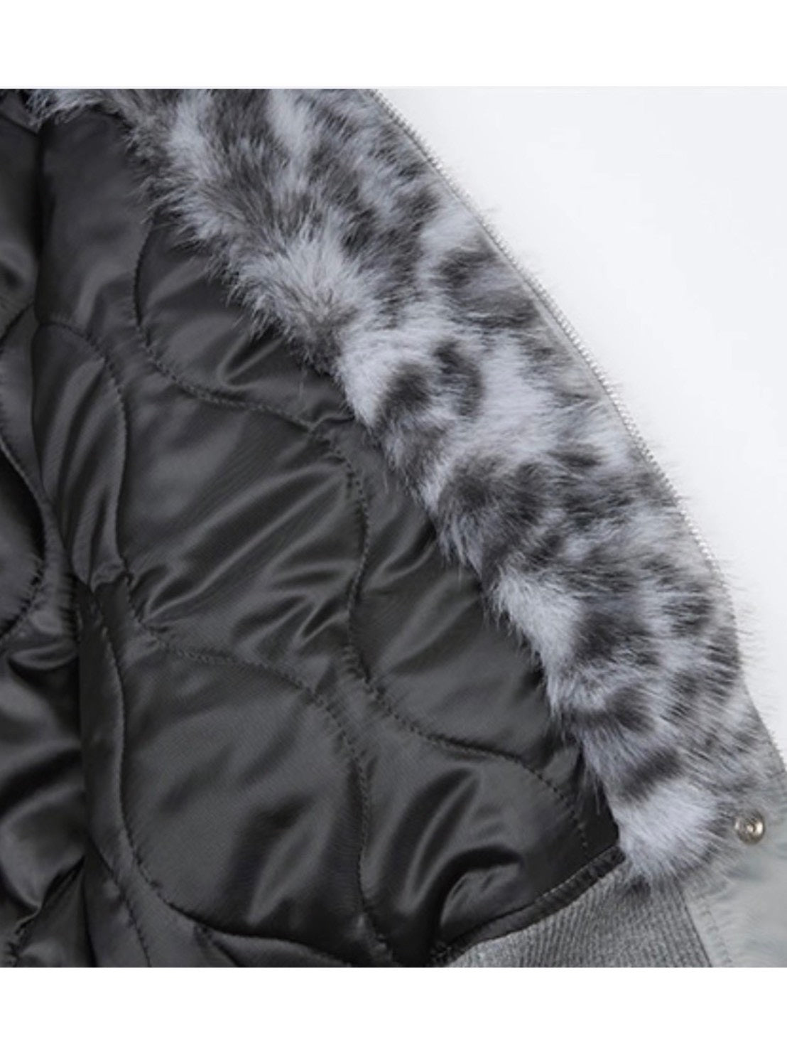 【NOT KNOWING】Fur Trim MA-1 Padded Jumper