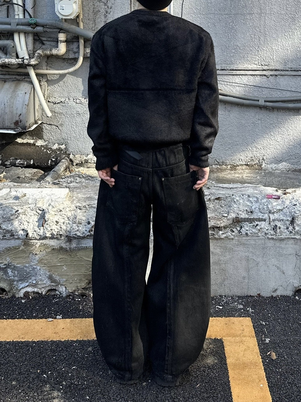 大阪店WEB限定受注制【Chikashitsu +】cropped hairy knit / 【チカシツプラス】クロップドヘアリーニット (3color)