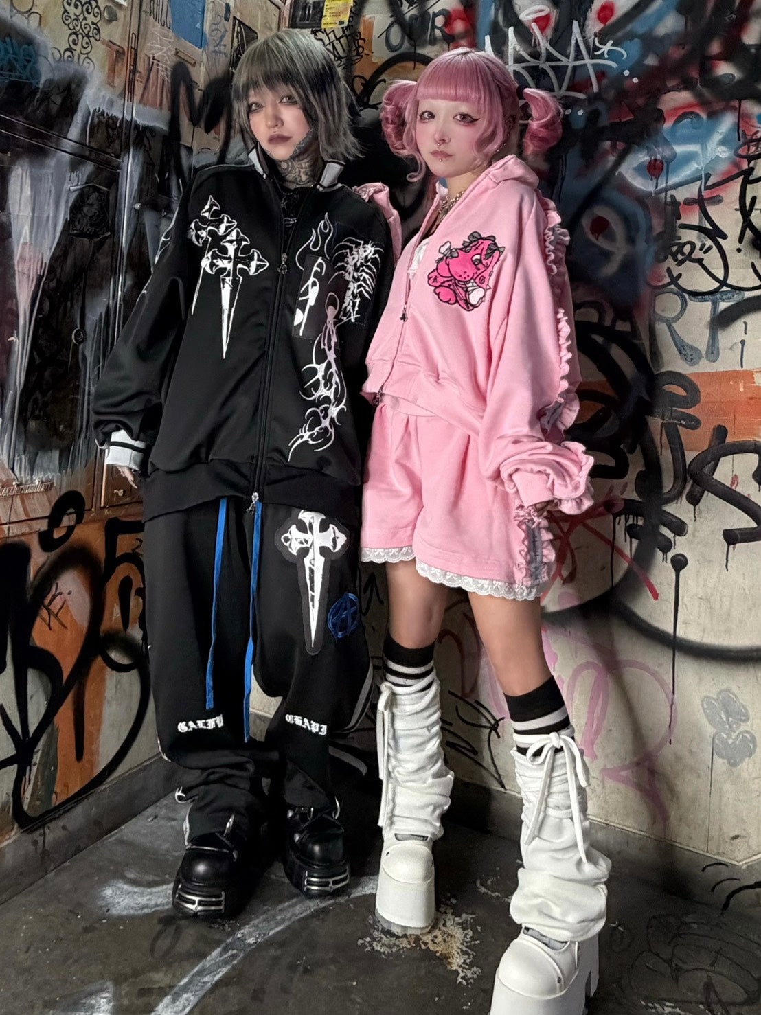 2/8 20:00発売 Pressing限定 【GALFY×kuua】コラボセットアップ (2color)