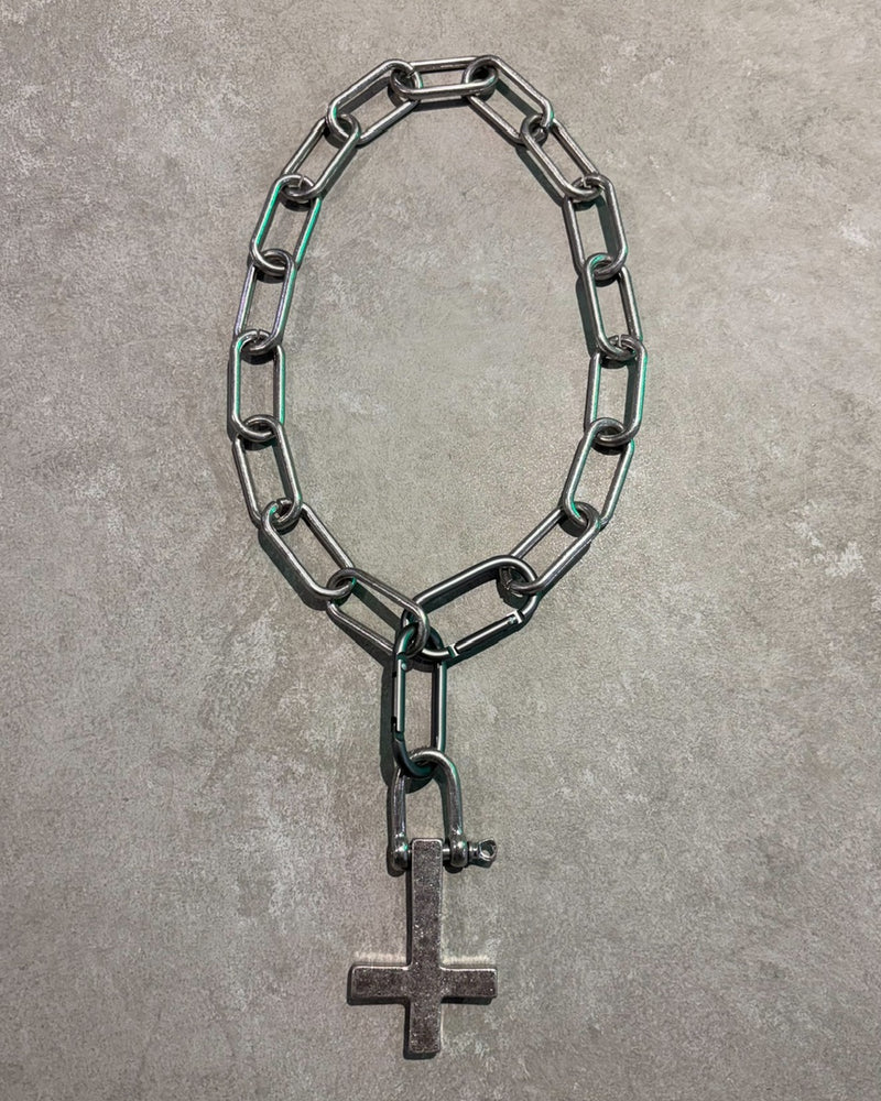 国際配送【Never mind the XU】2way chain cross necklace