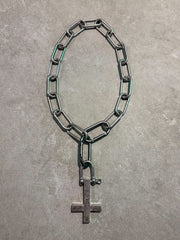 国際配送【Never mind the XU】2way chain cross necklace