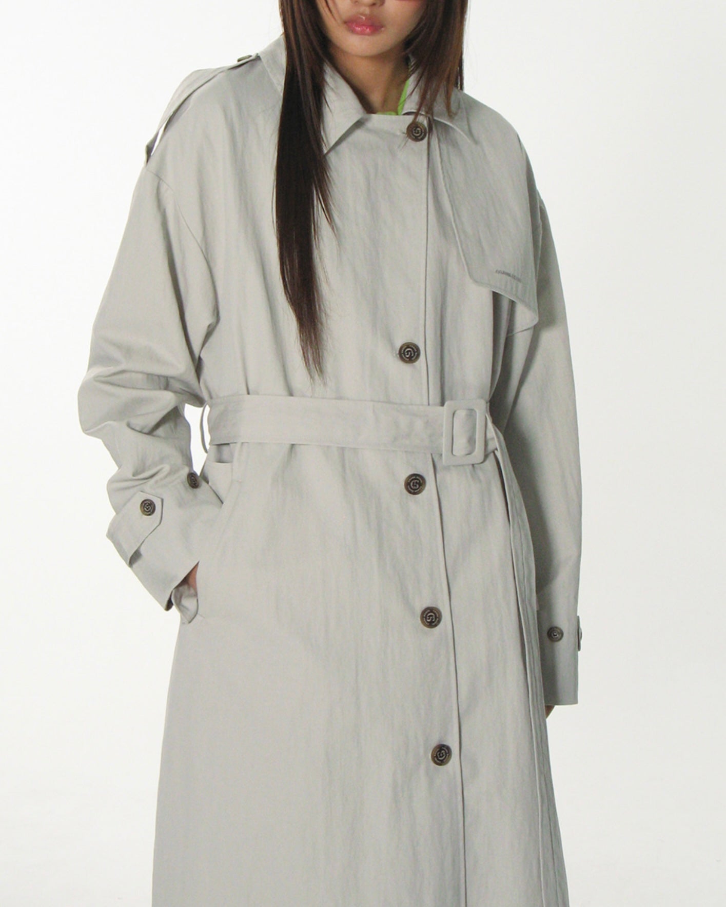 【CRANK】BELTED LONG TRENCH COAT