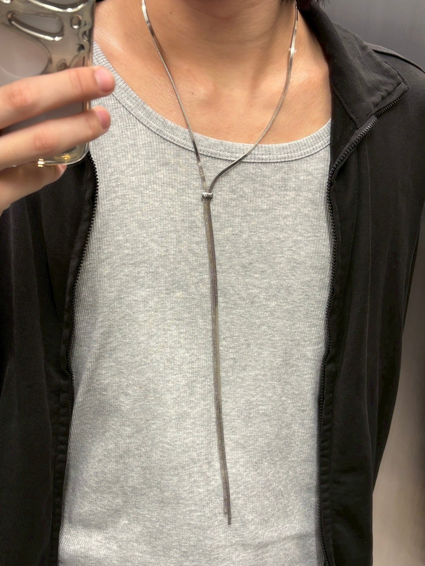 受注制【nmtc+】silver long necklace