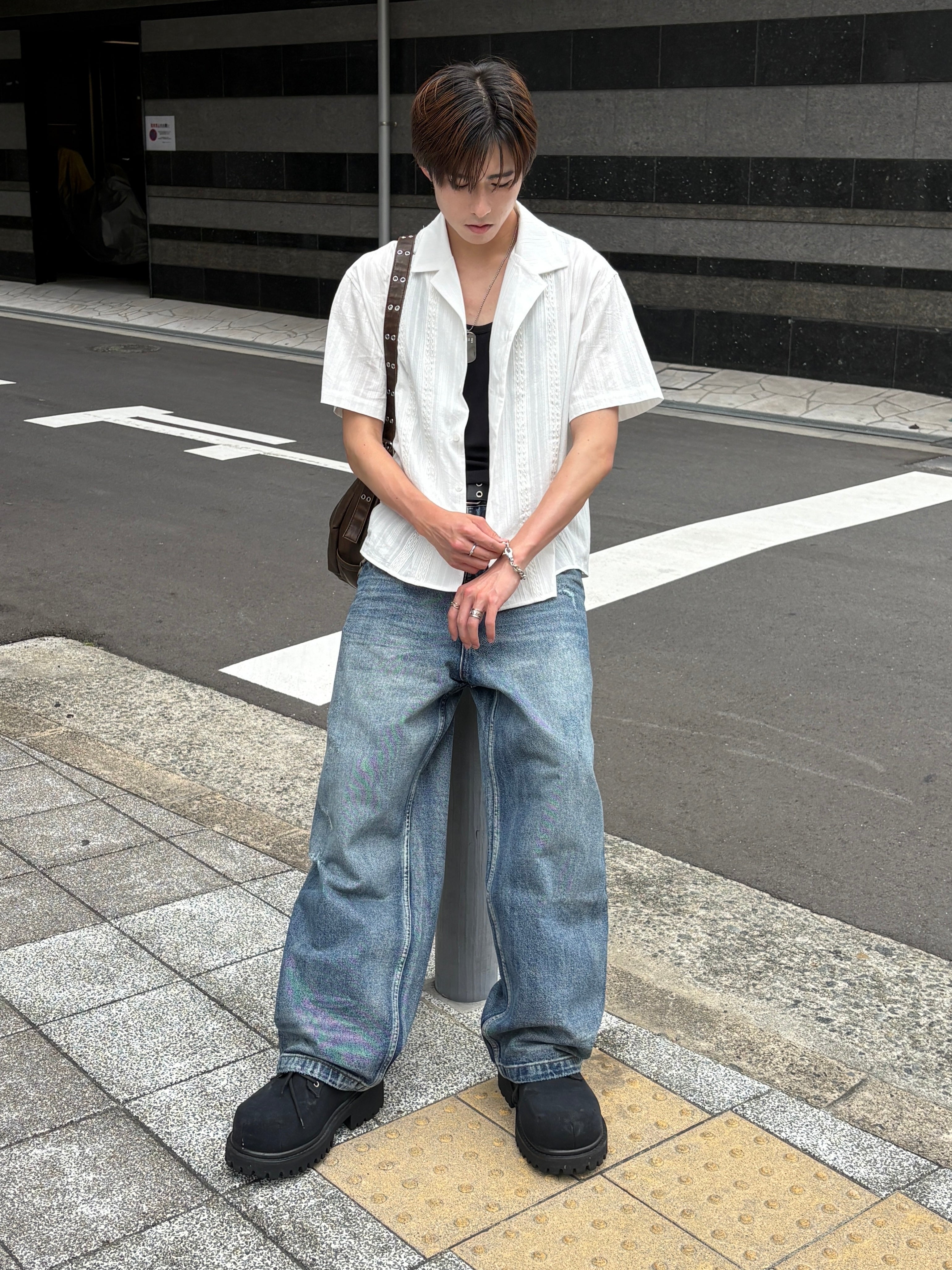 大阪店WEB限定受注制【Chikashitsu +】double back pocket denim pants (2color)