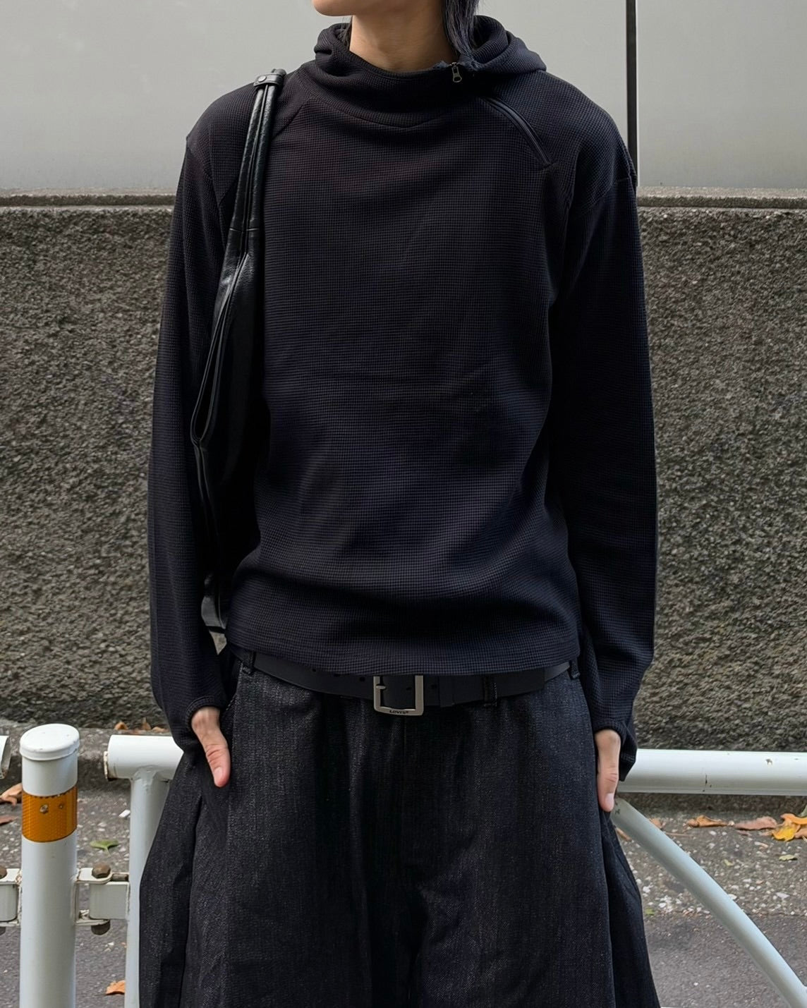 受注制【nmtc+】Diagonal Zip Hood Top (3color)