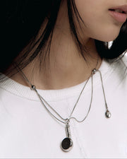 【Kashiko】Layered Slide Earphone Necklace