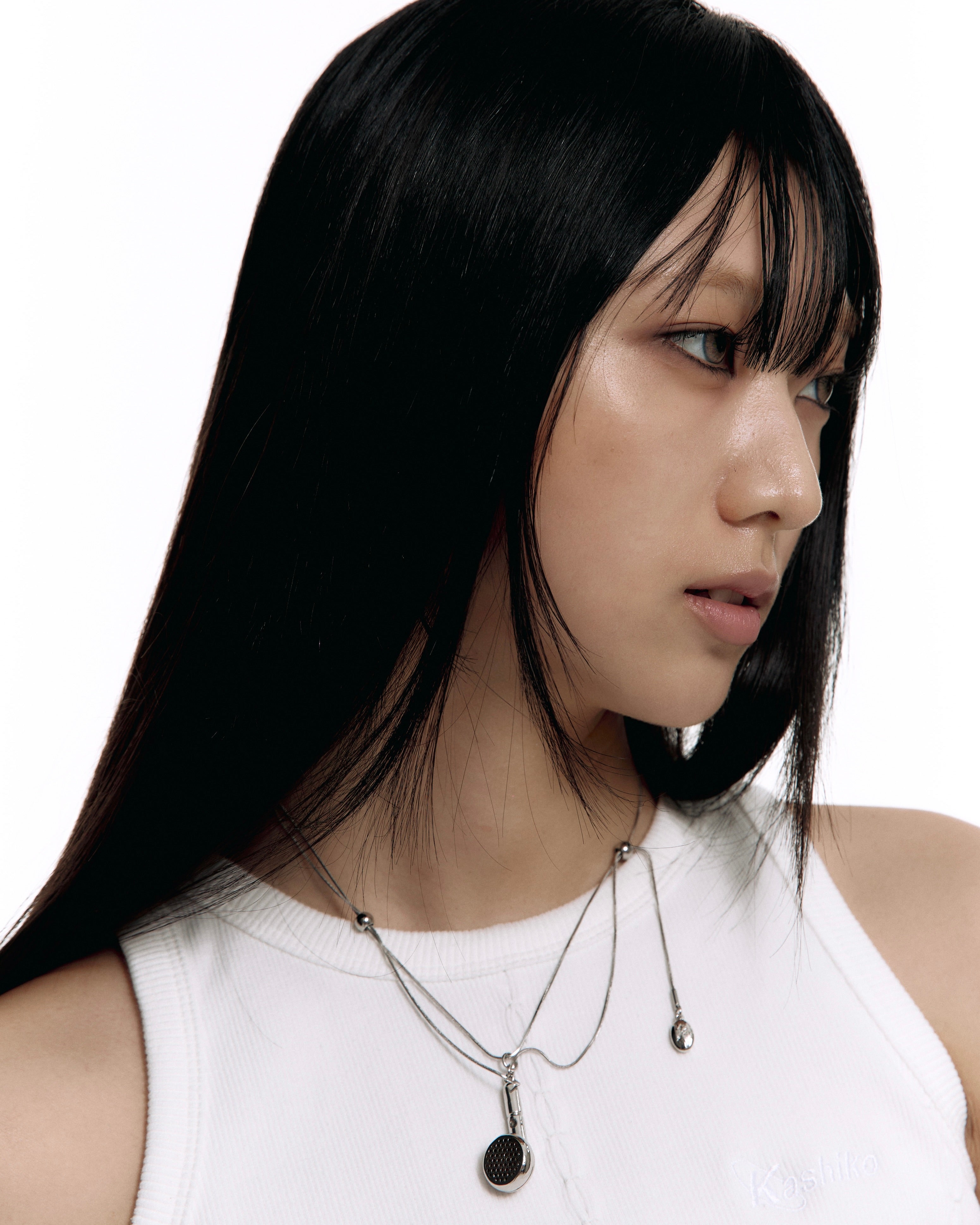 【Kashiko】Layered Slide Earphone Necklace