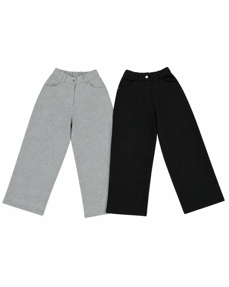 受注制【nmtc+】Curved Seam Wide Sweat Pants (2color)