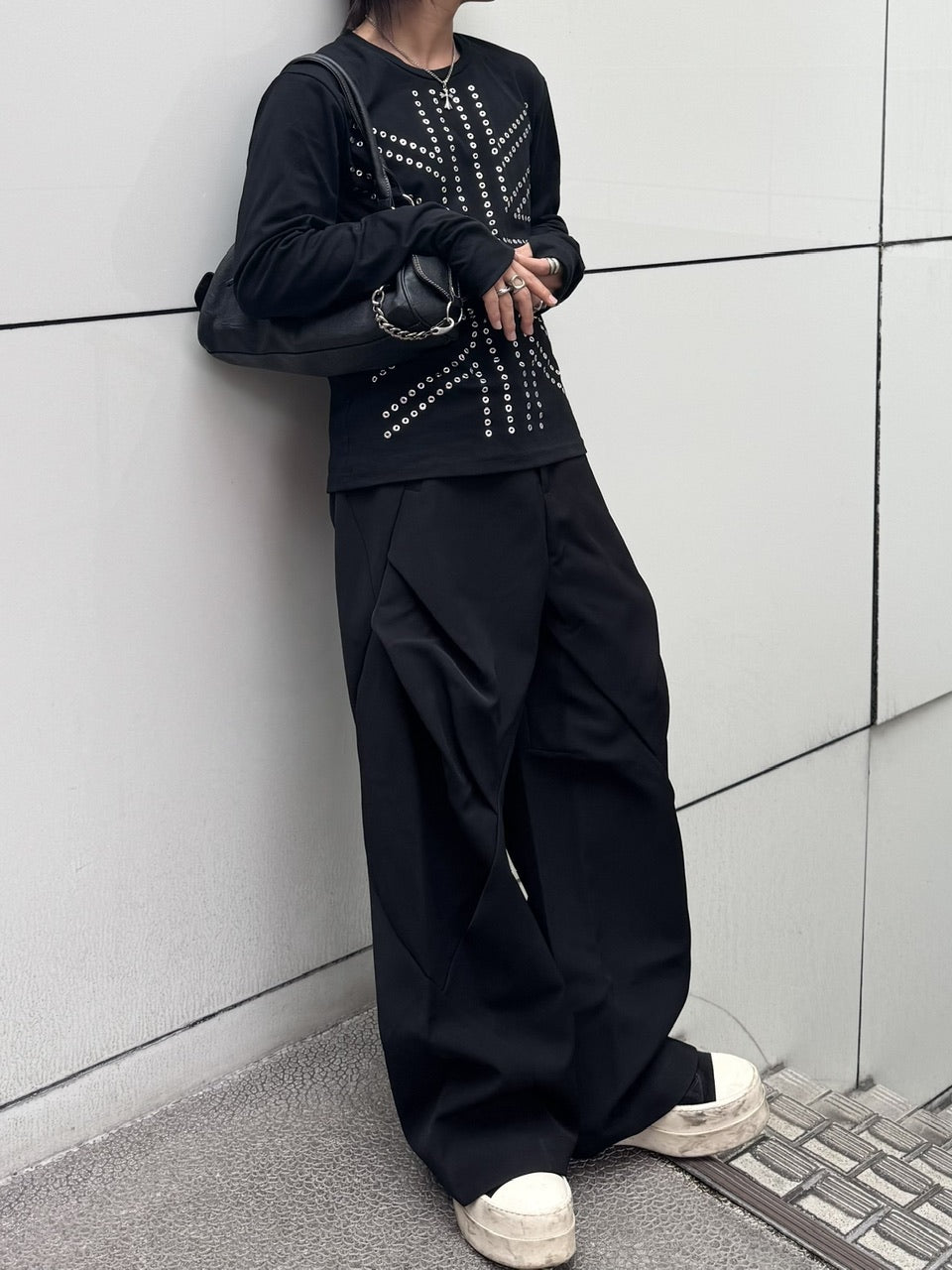 国際配送【RENOL】deform wide slacks (2color)