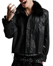 【Thought We Friends】Ryuk Fur Collar Workshirt