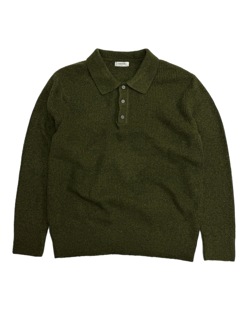 【Chikashitsu +】wool touch knit polo (4color)