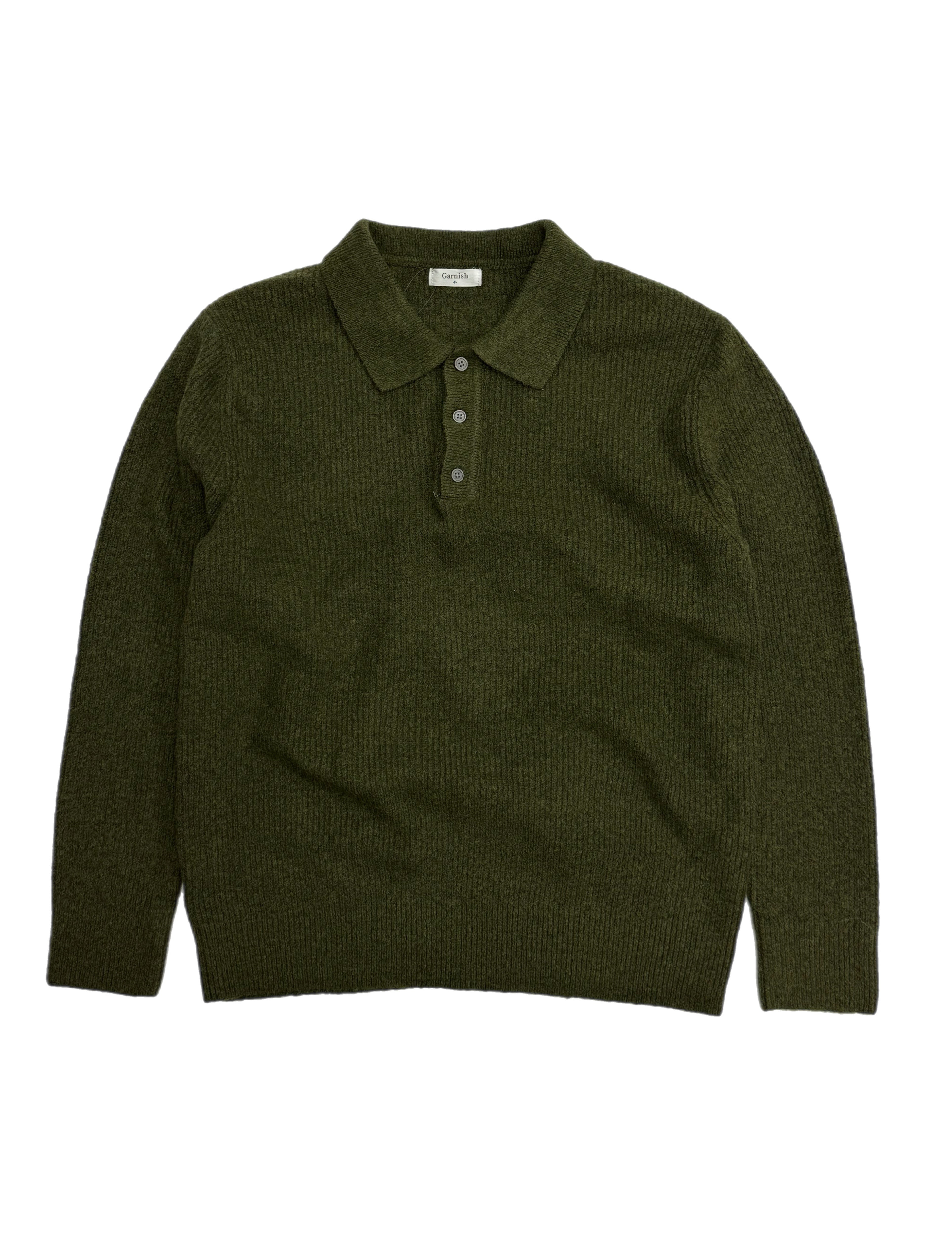 受注制【Chikashitsu +】wool touch knit polo (4color)