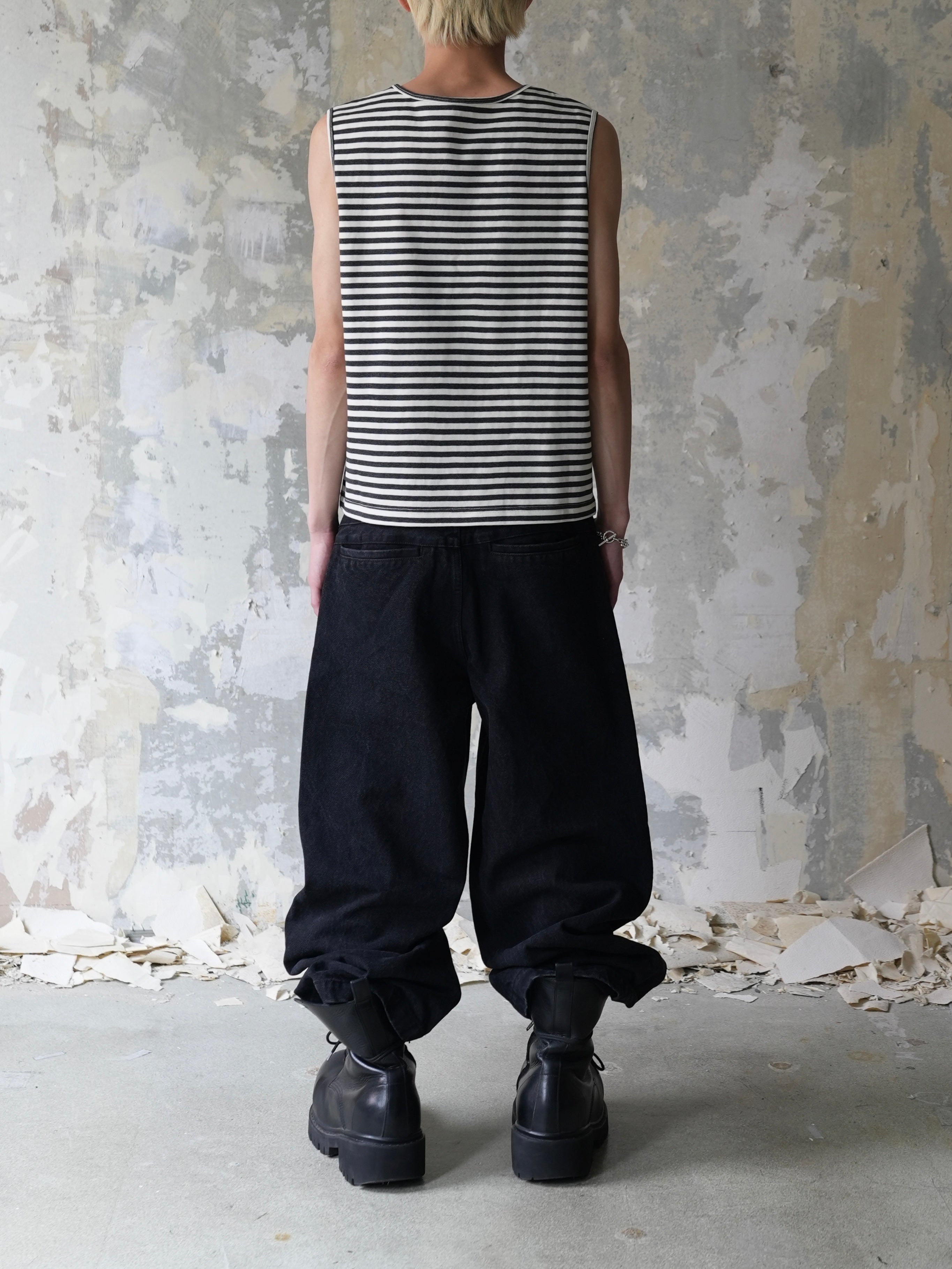 【Lee fi Ne】Layered Stripe Tank