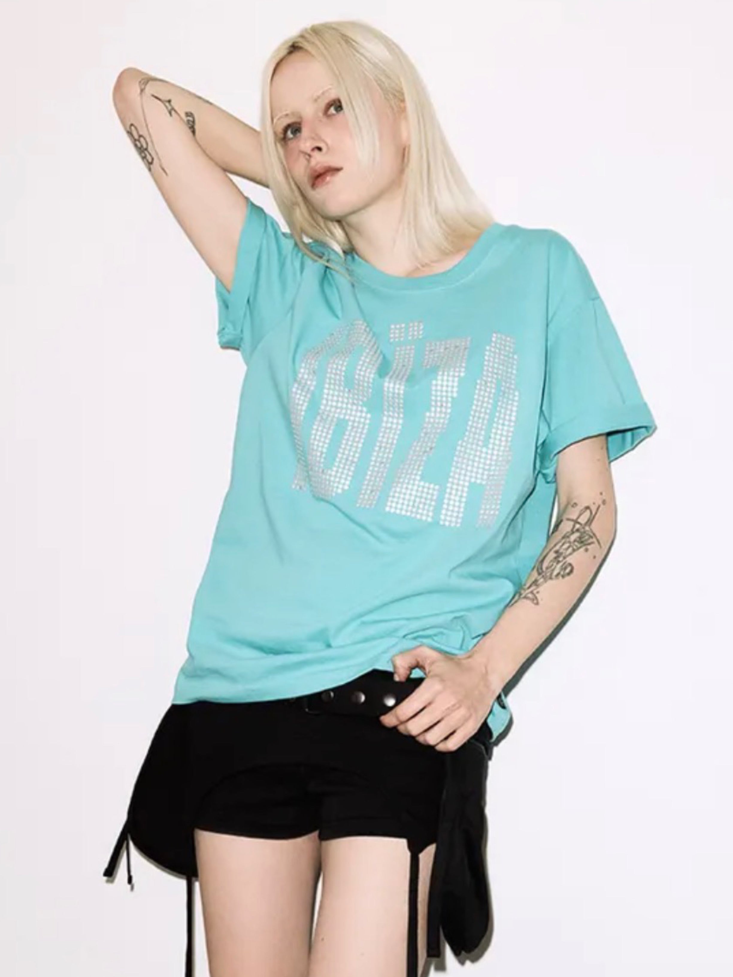 【FANCY CLUB】IBIZA RHINESTONE TEE