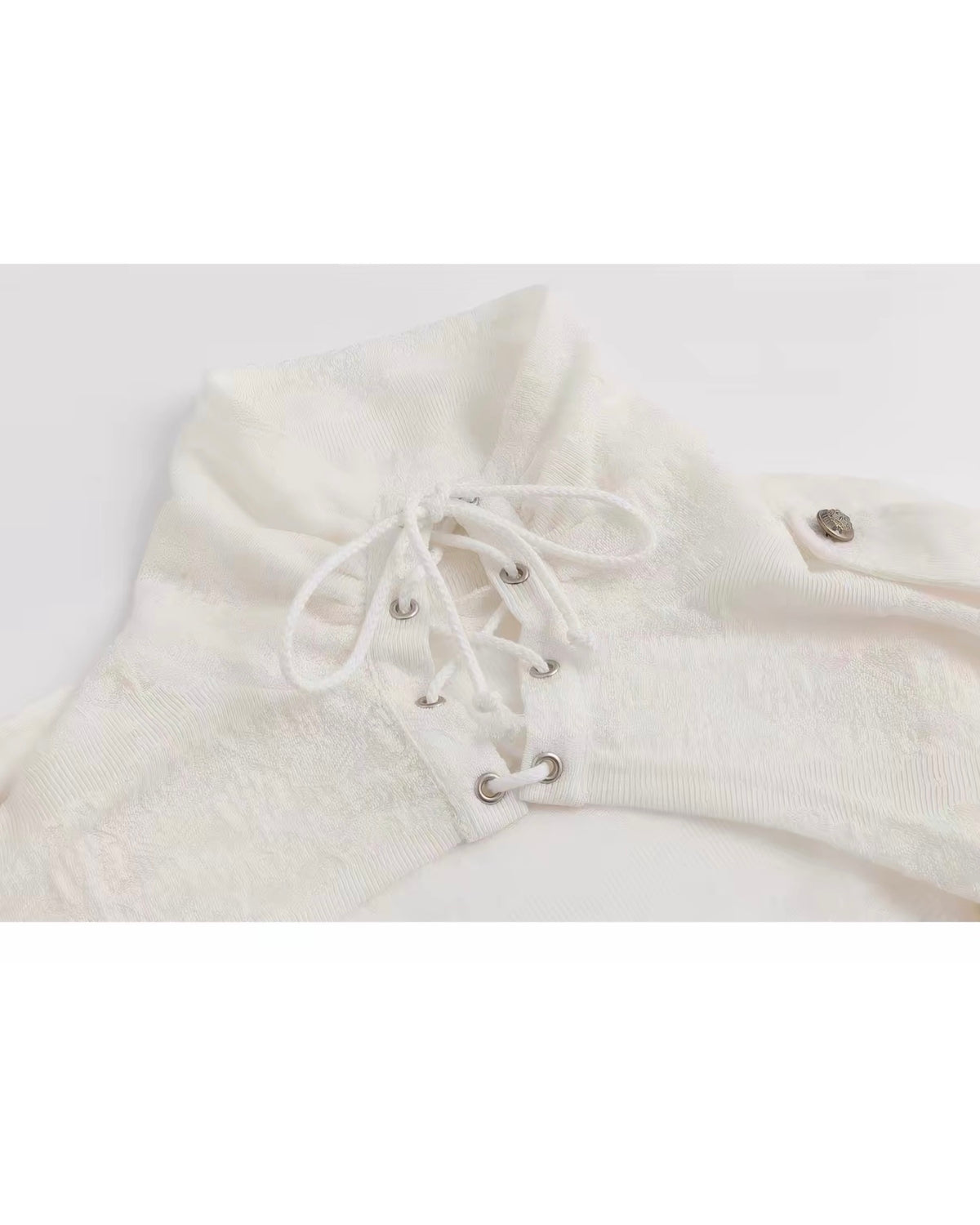 【Cest Nous】Lace-up Cross Top