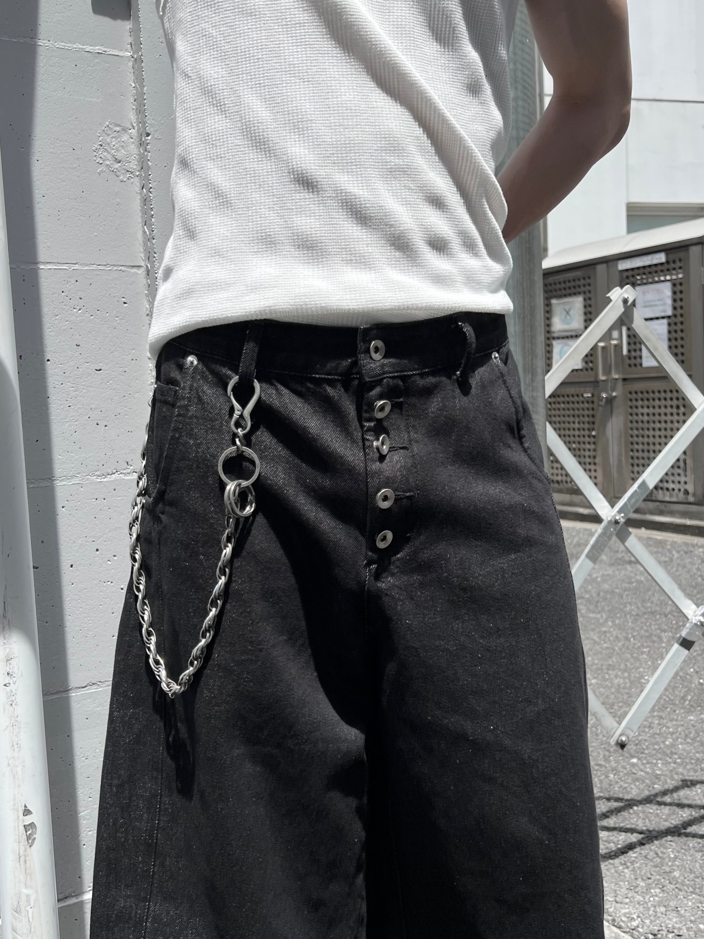 大阪店WEB限定受注制【Chikashitsu +】button fly ballon denim pants (2color)