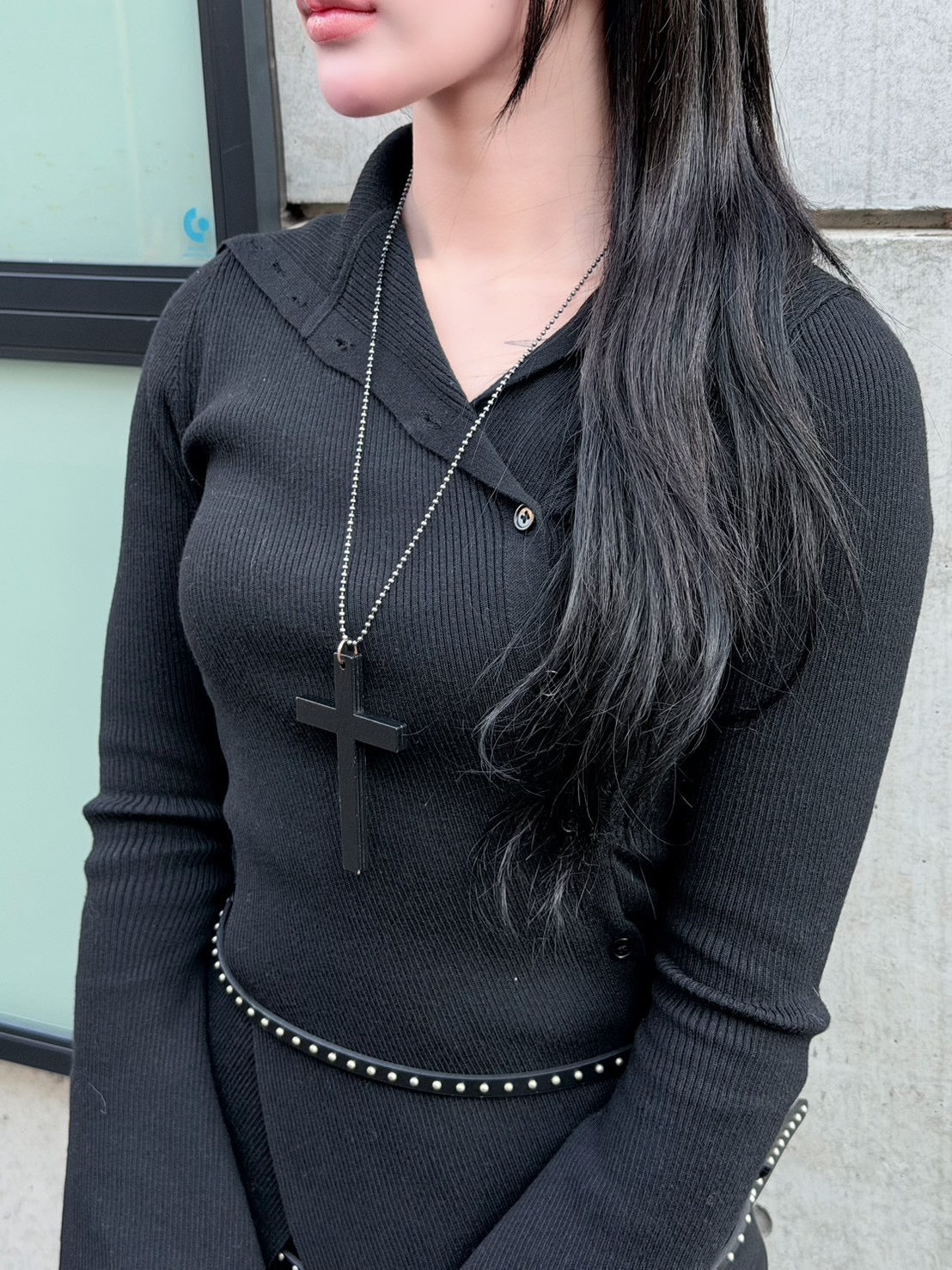 3/1 20:00発売 受注制【nmtc +】diagonal button knit / 【エヌエムティーシープラス】ダイアゴナルボタンニット (2color)