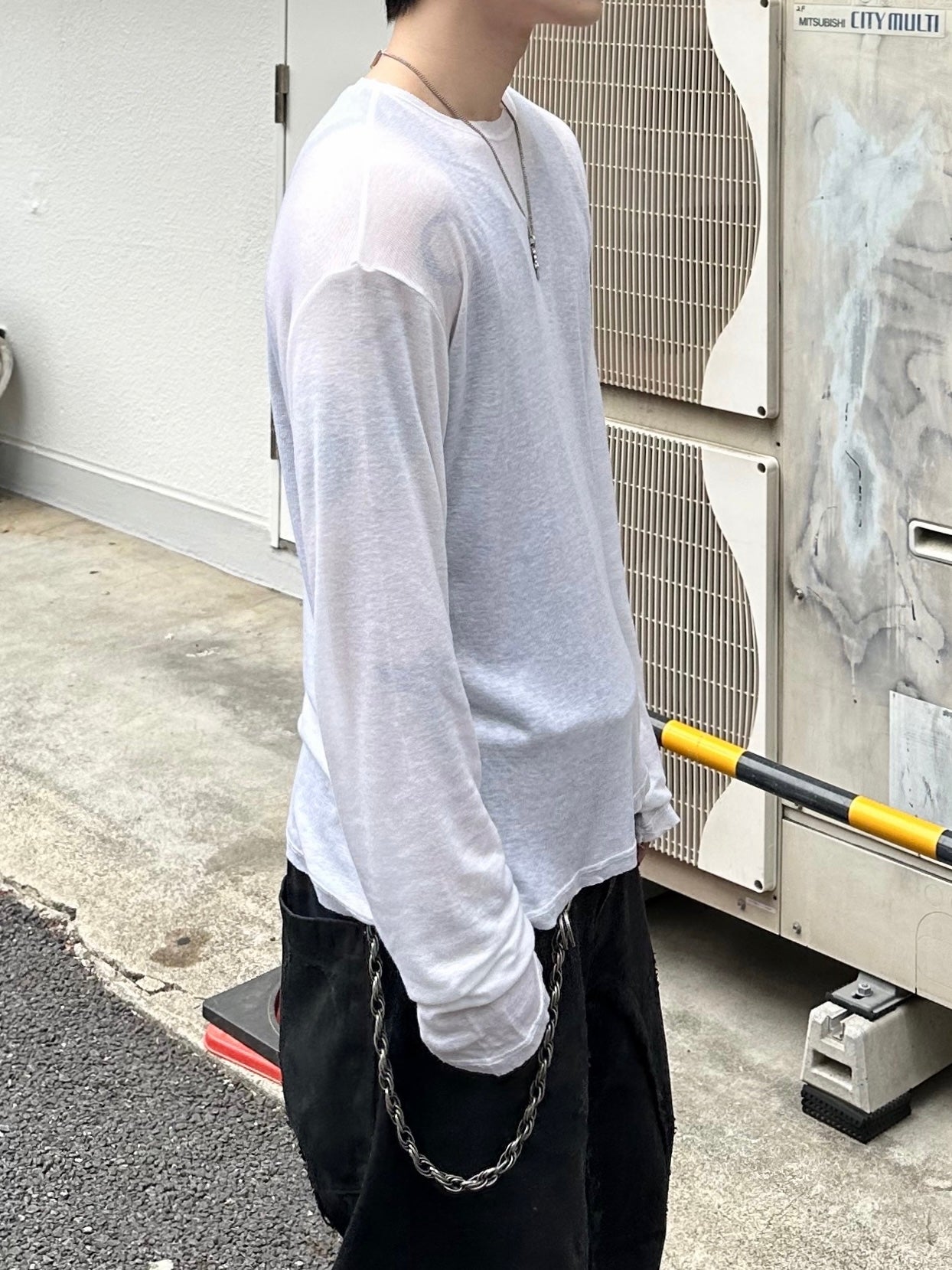 大阪店WEB限定受注制【Chikashitsu + 】wool inner t-shirt (3color)