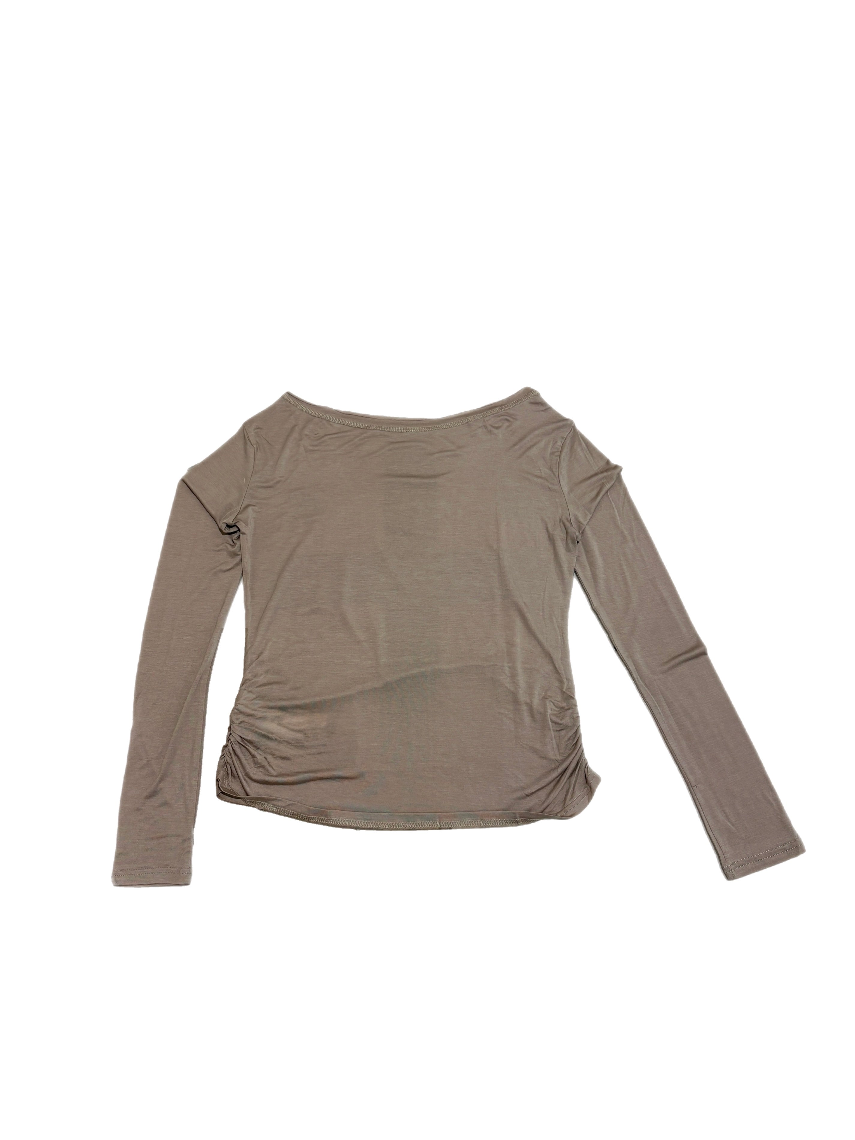 【BABY09】 Cross Print Off-Shoulder tops (2color)