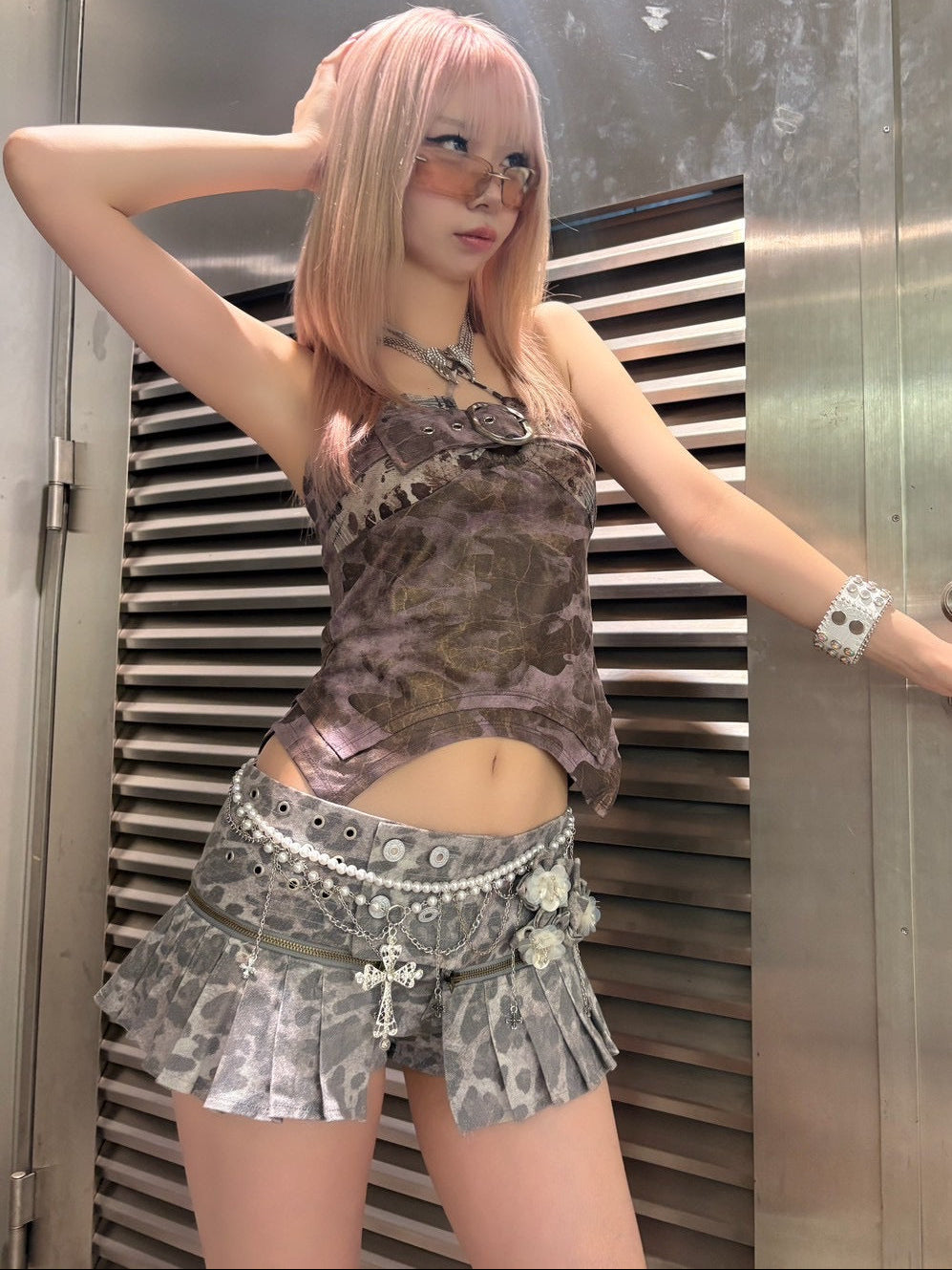 7/11 20:00発売　国際配送【BABY09】Muddy Leopard Camisole (2color)