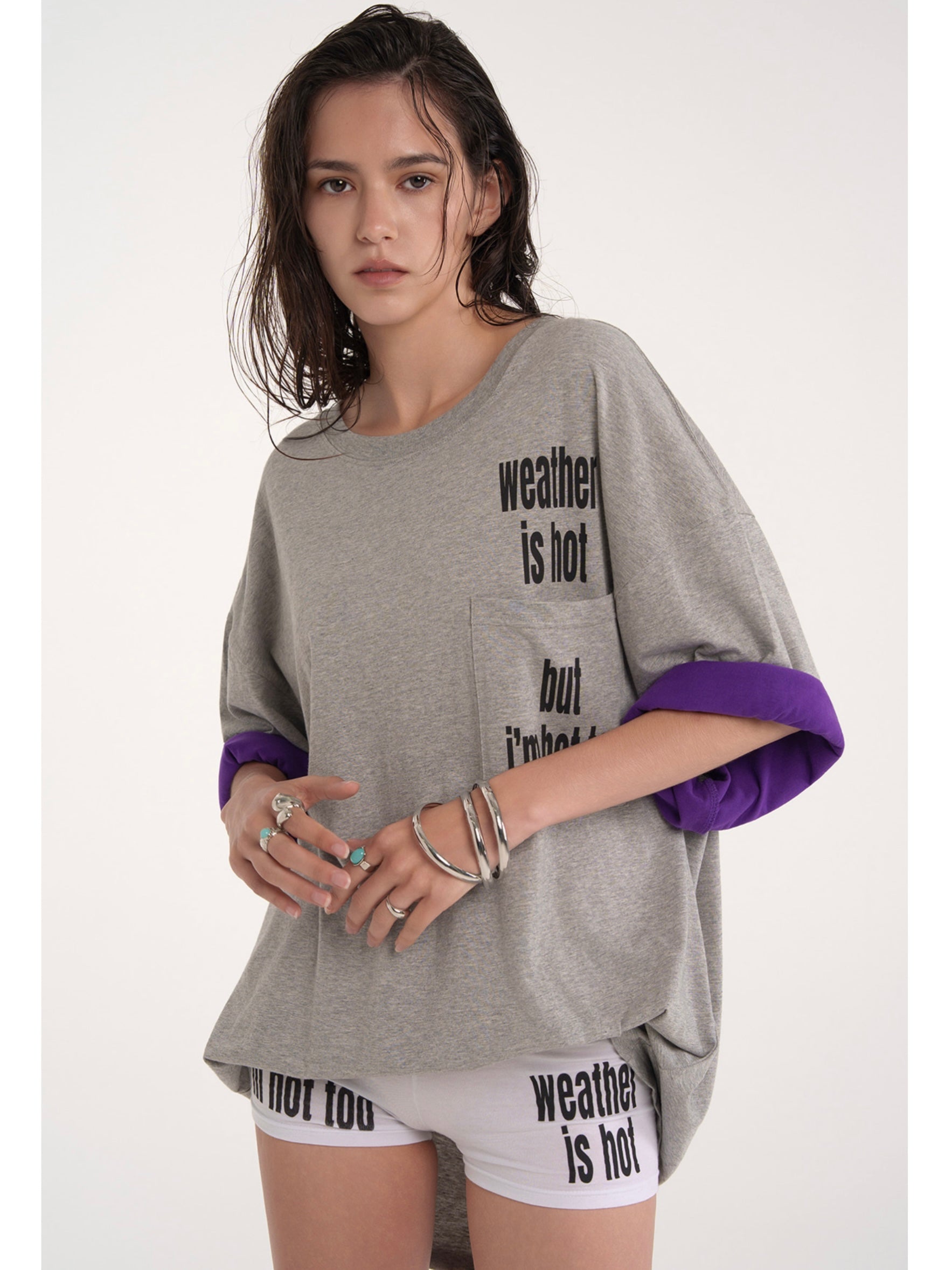 【ESC STUDIO】two sleeve hot t-shirt